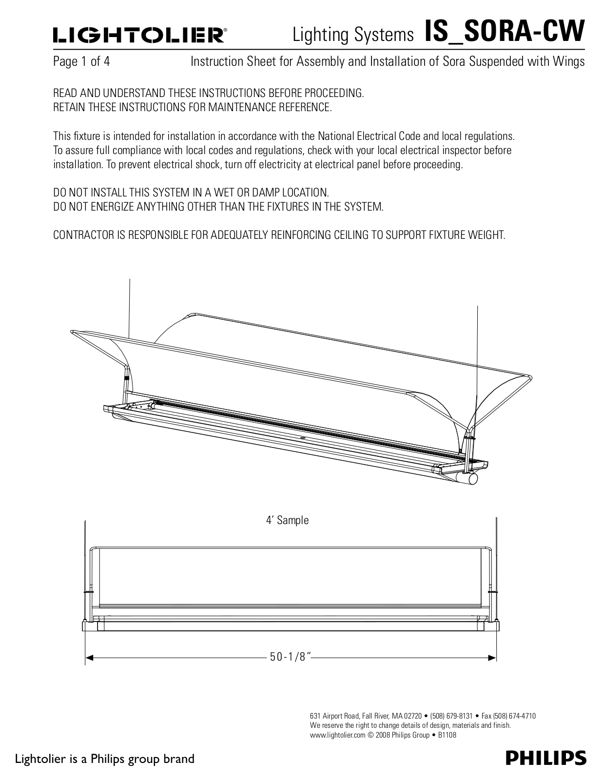 Lightolier IS-SORA-CW User Manual