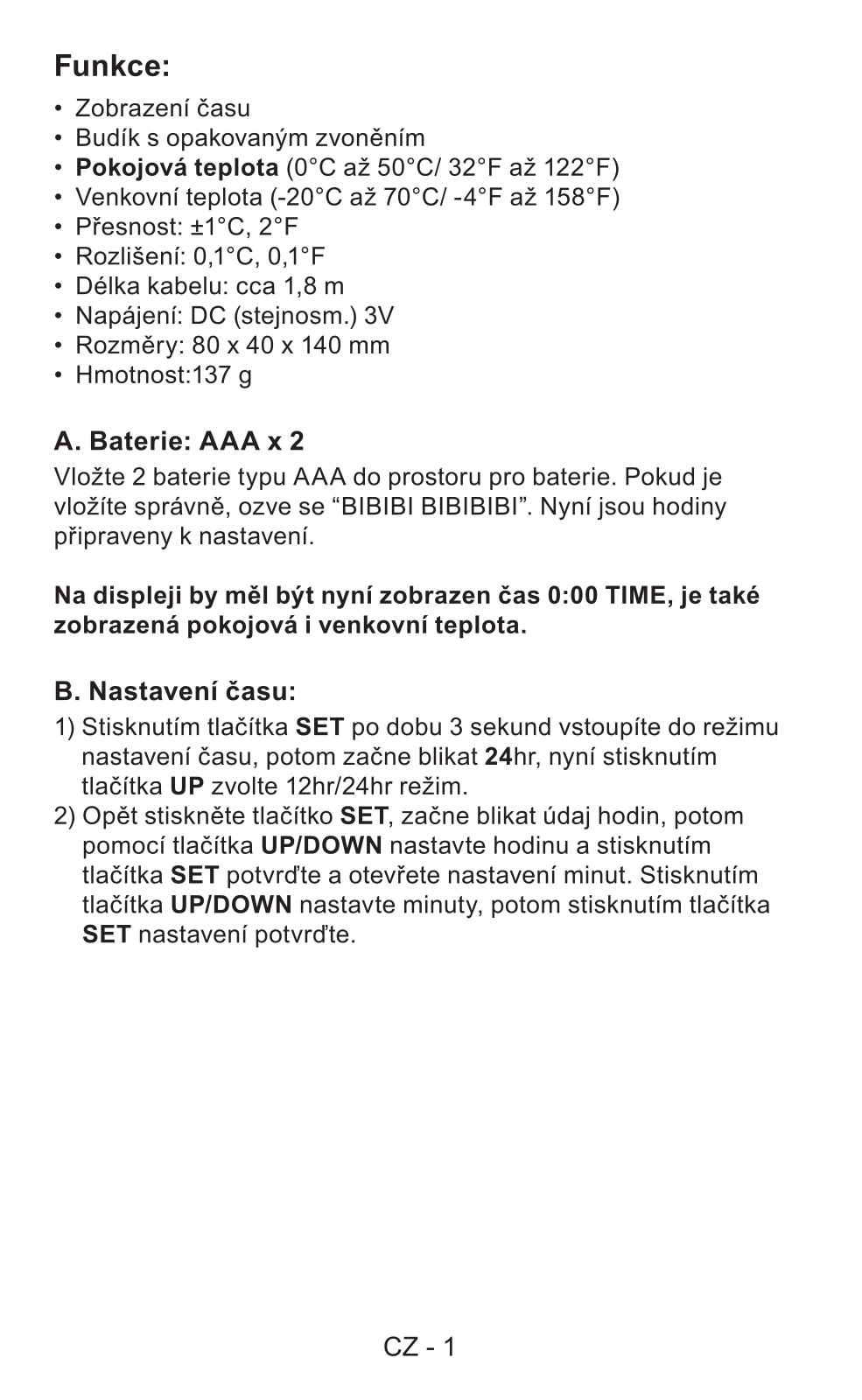 Sencor SWS 11 User Manual