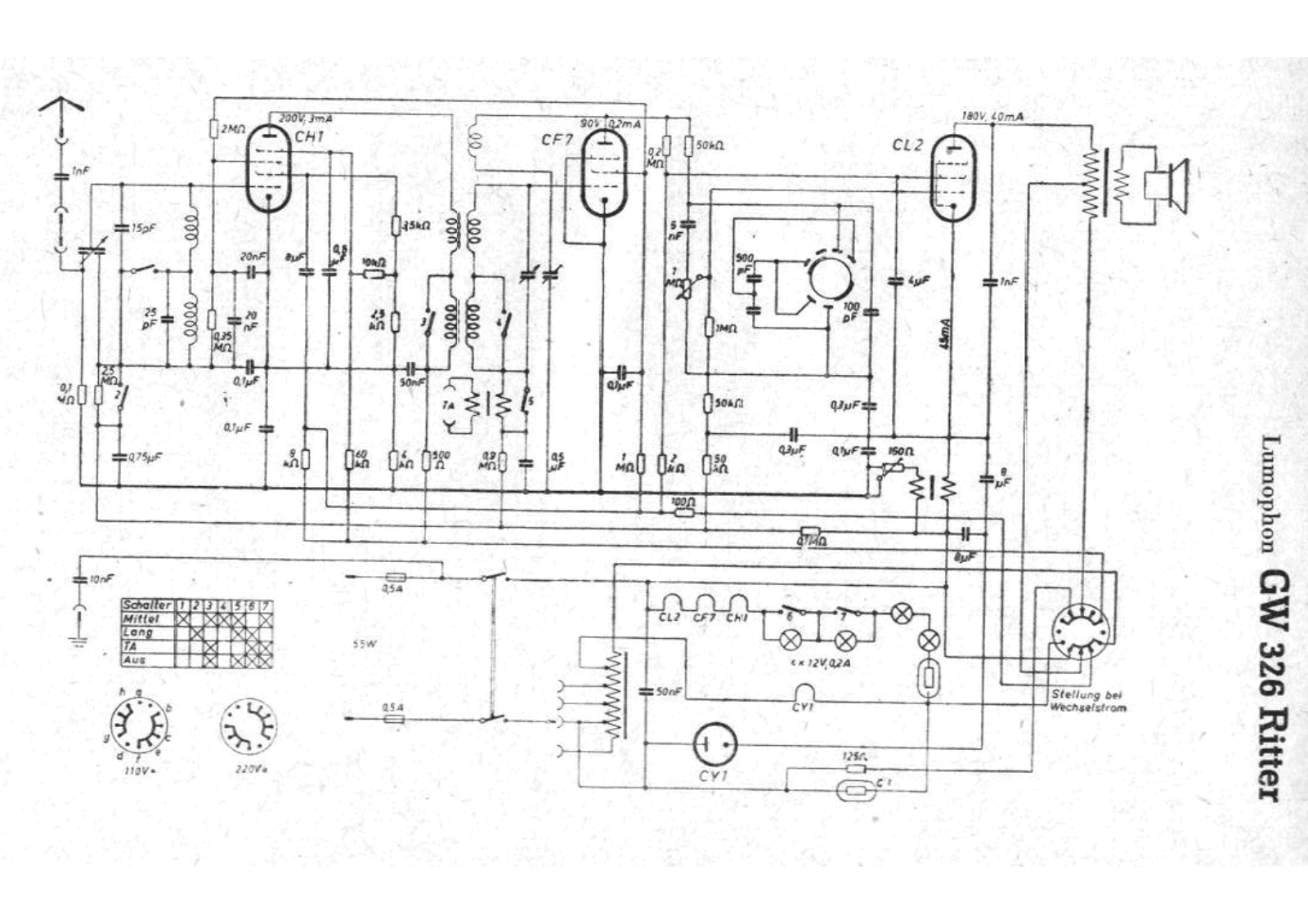 Lumophon gw326 ritter schematic - ManualMachine.com