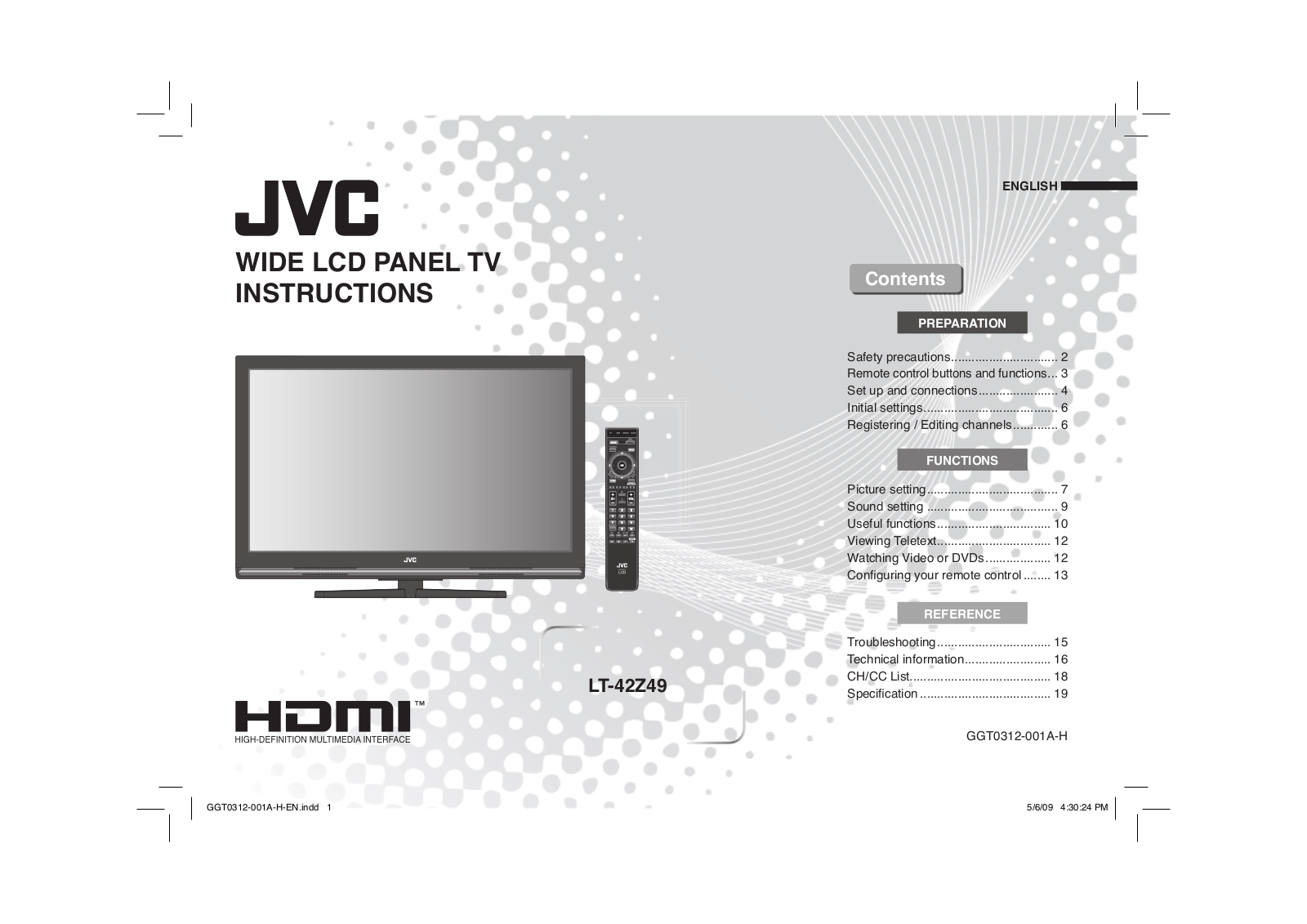 JVC GGT0312-001A-H User Manual