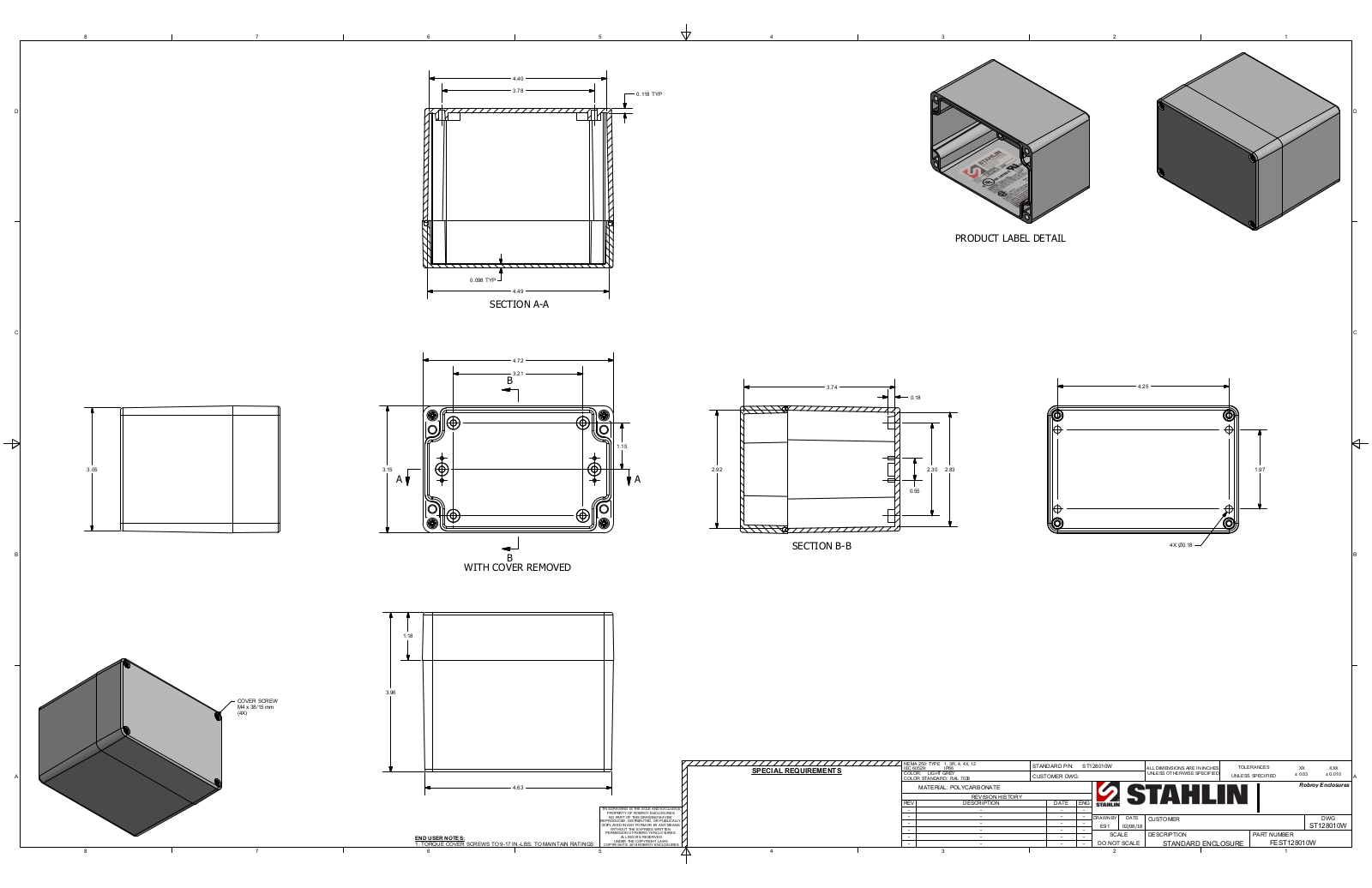 Stahlin ST128010W Reference Drawing