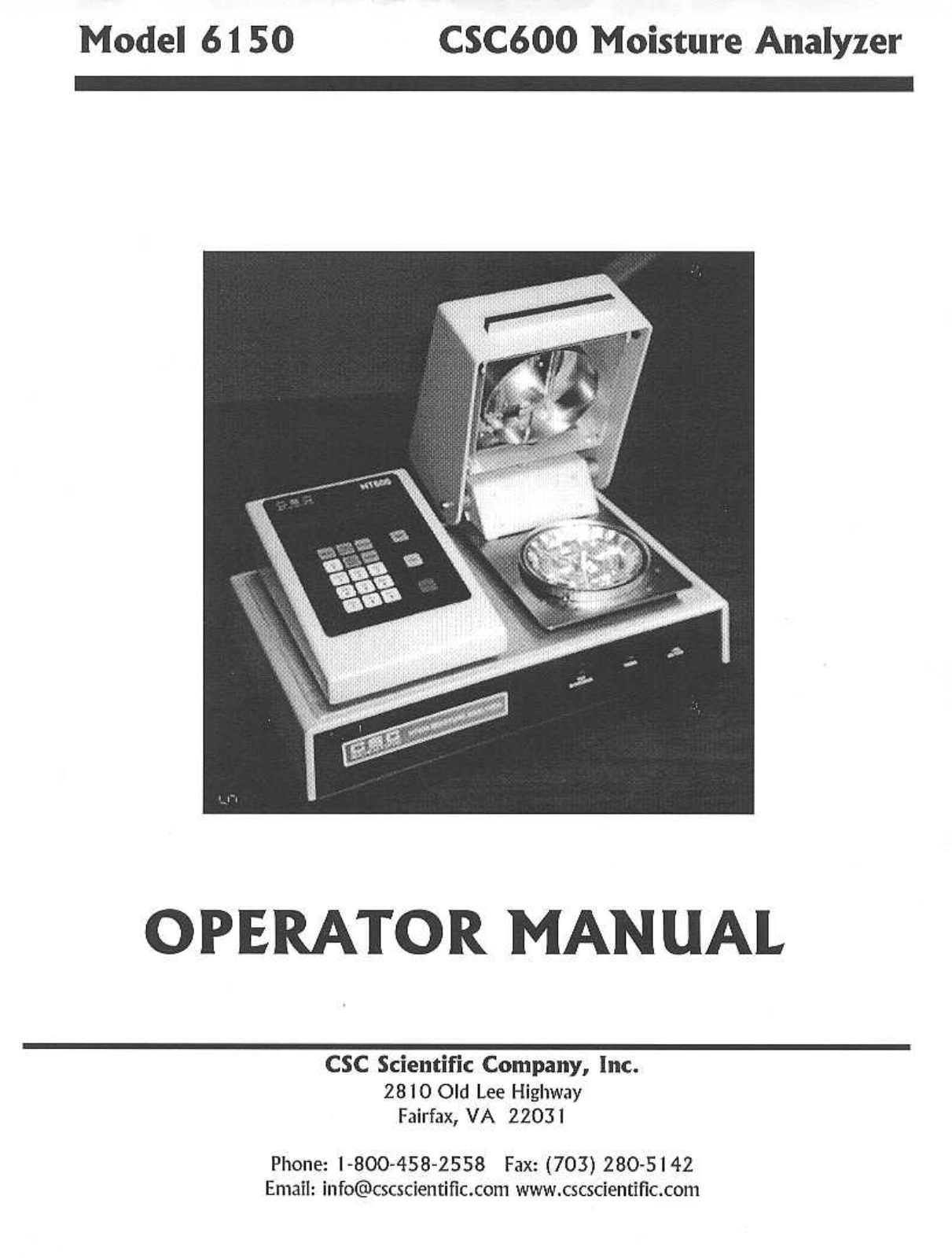 Csc Scientific CSC600 User Manual