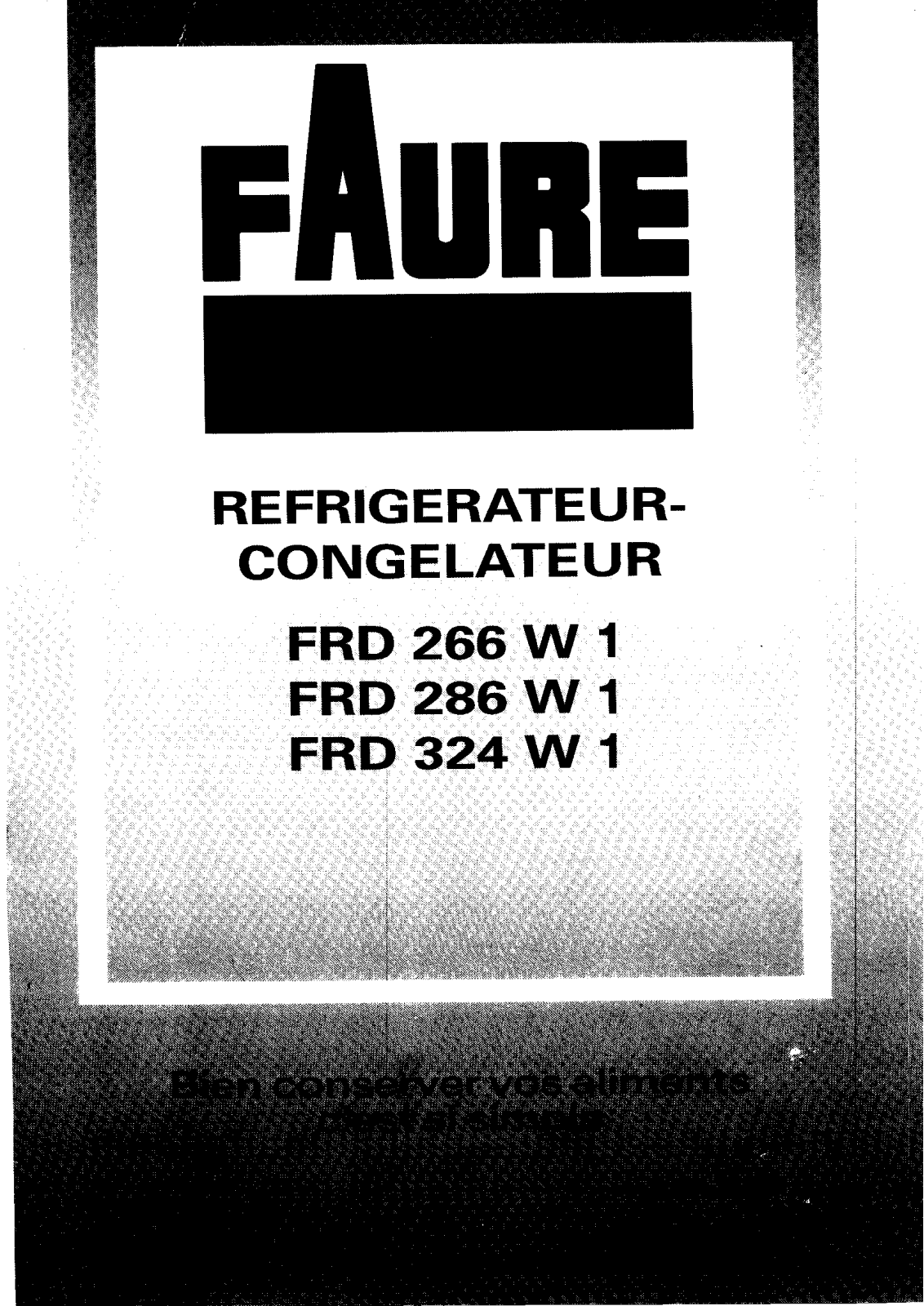 Faure FRD289W, FRD286W, FRD268W, FRD266W, FRD324W Manual
