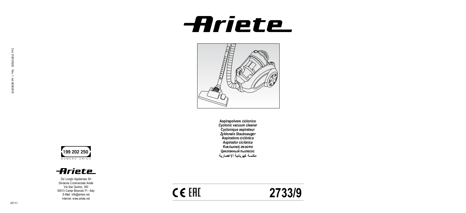Ariete 2733/9 User guide - ManualMachine.com