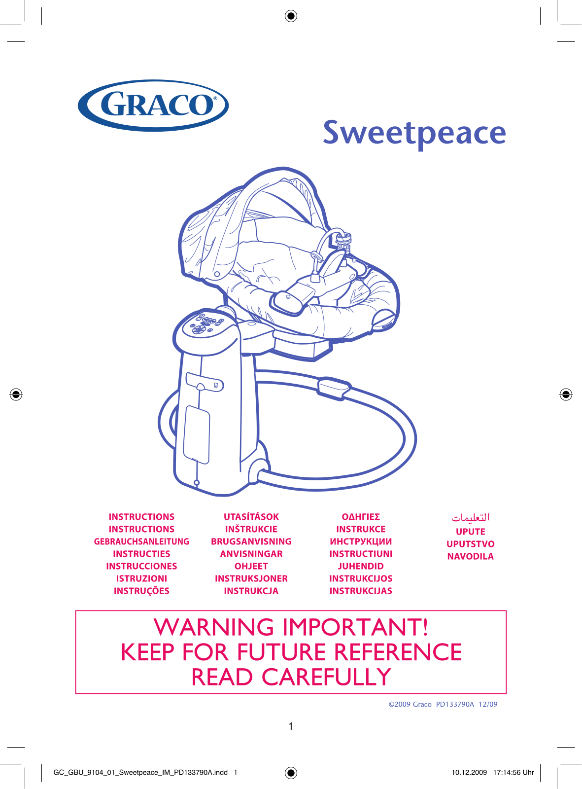 GRACO SWEETPEACE User Manual