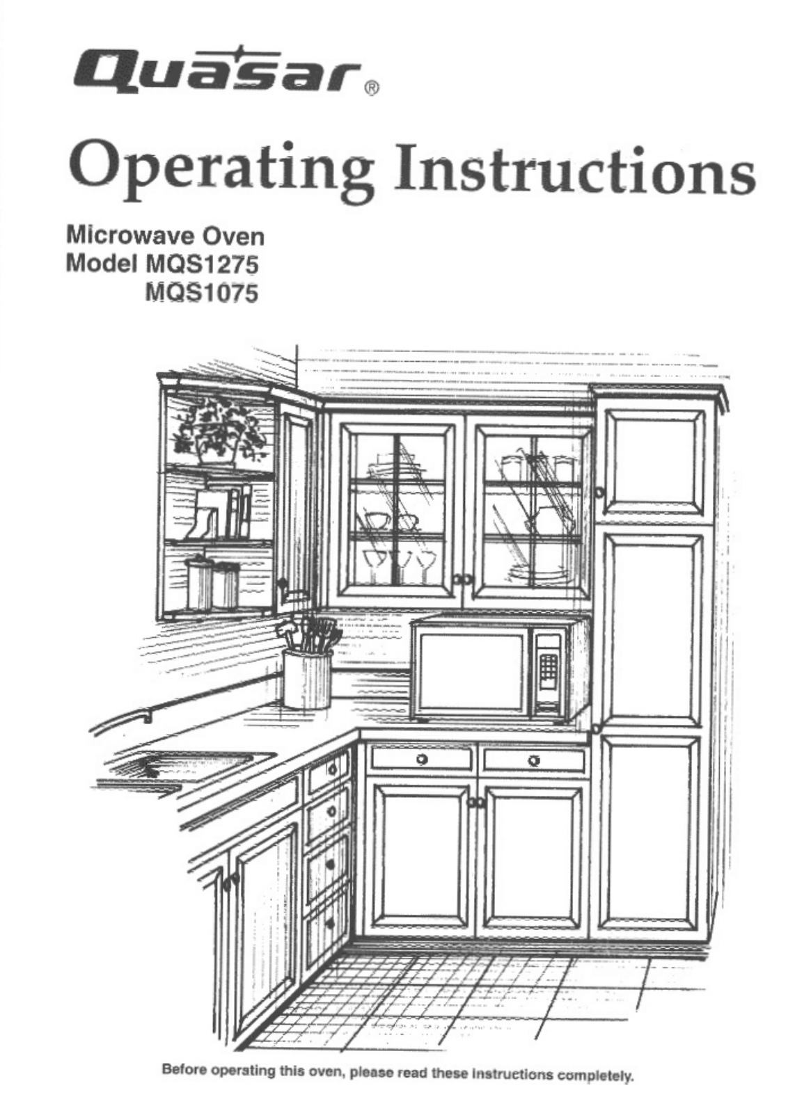 Panasonic MQS1275, MQS1075, MQS1275E, MQS1075E User Manual