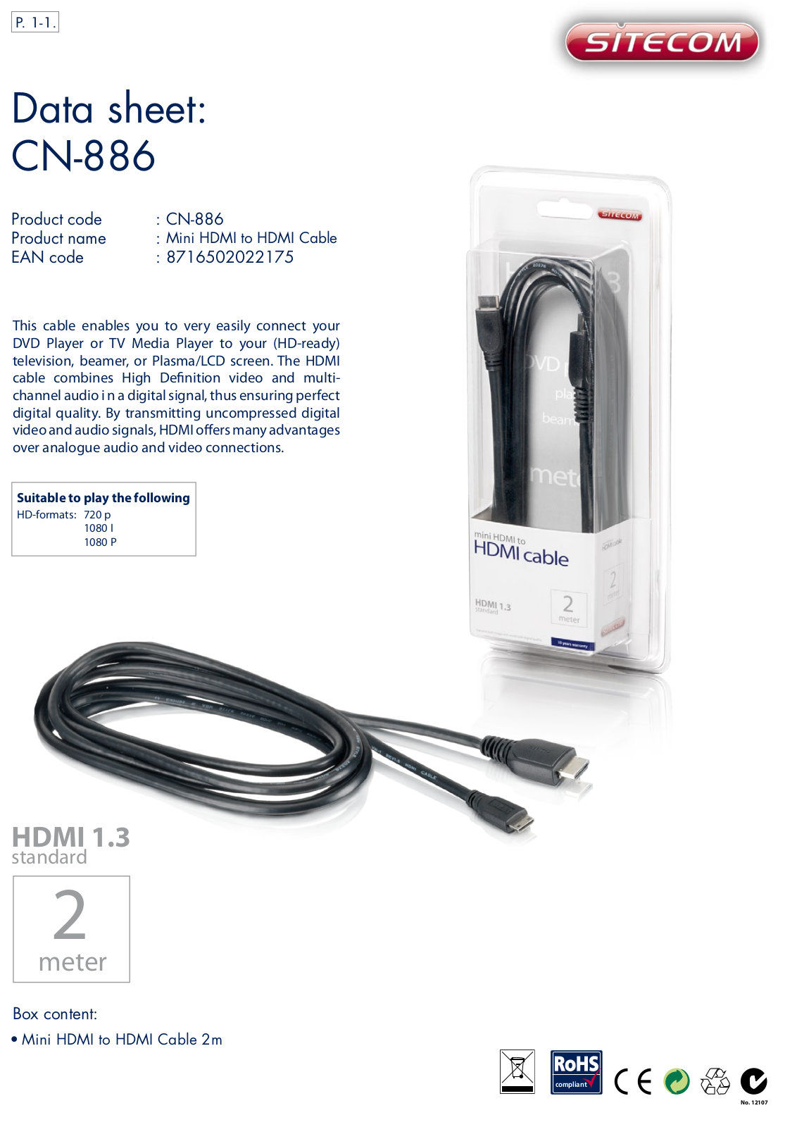 Sitecom CN-886 DATASHEET - ManualMachine.com