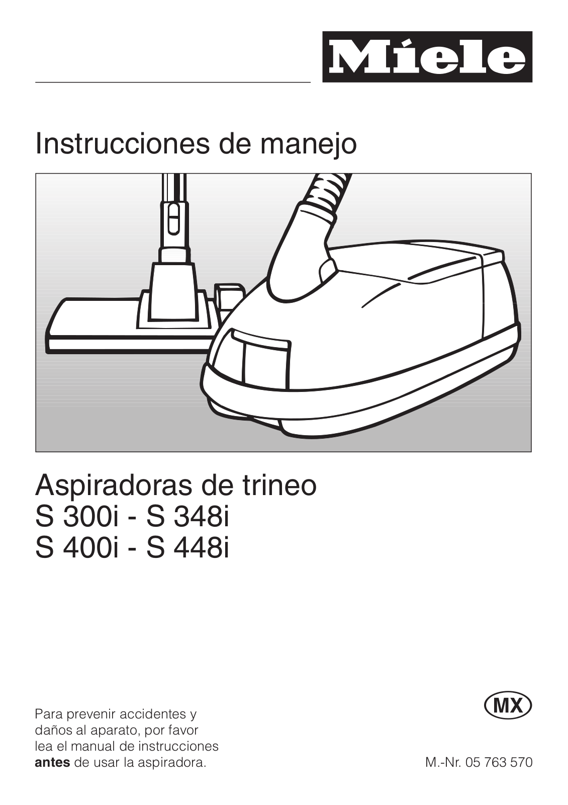 Miele S448, S400, S348, S300 User Manual