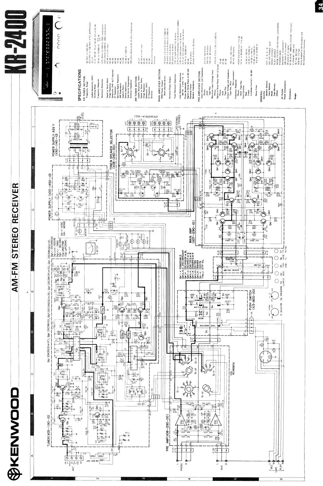 Kenwood KR-2400 Schematic