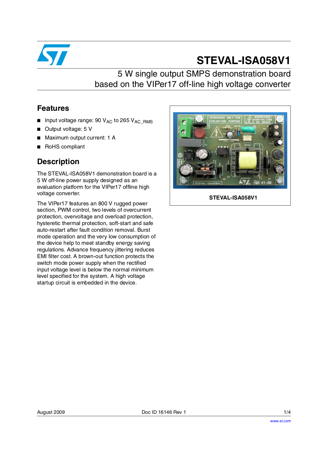 ST ISA058V1 User Manual