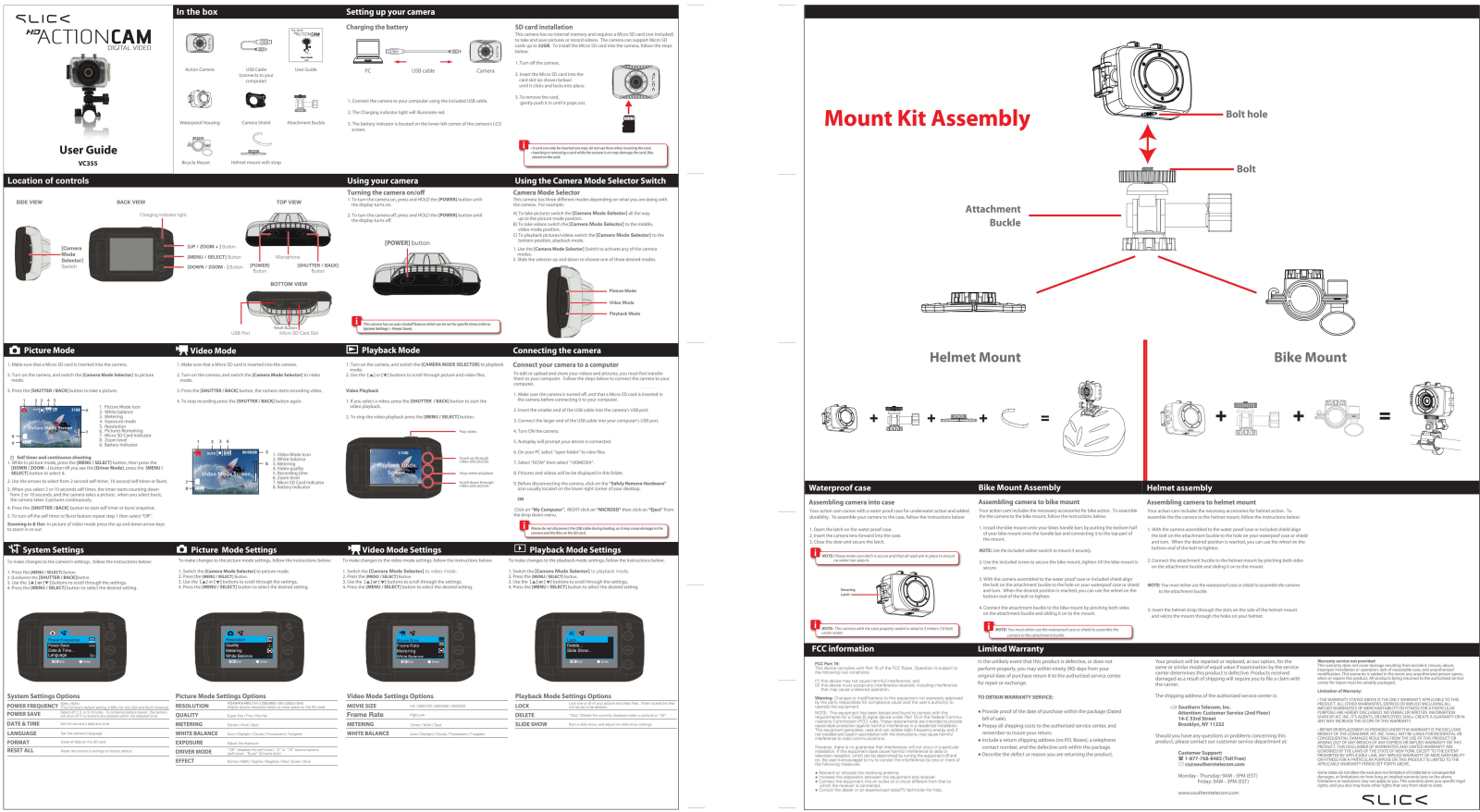 Slick VC355 User Manual