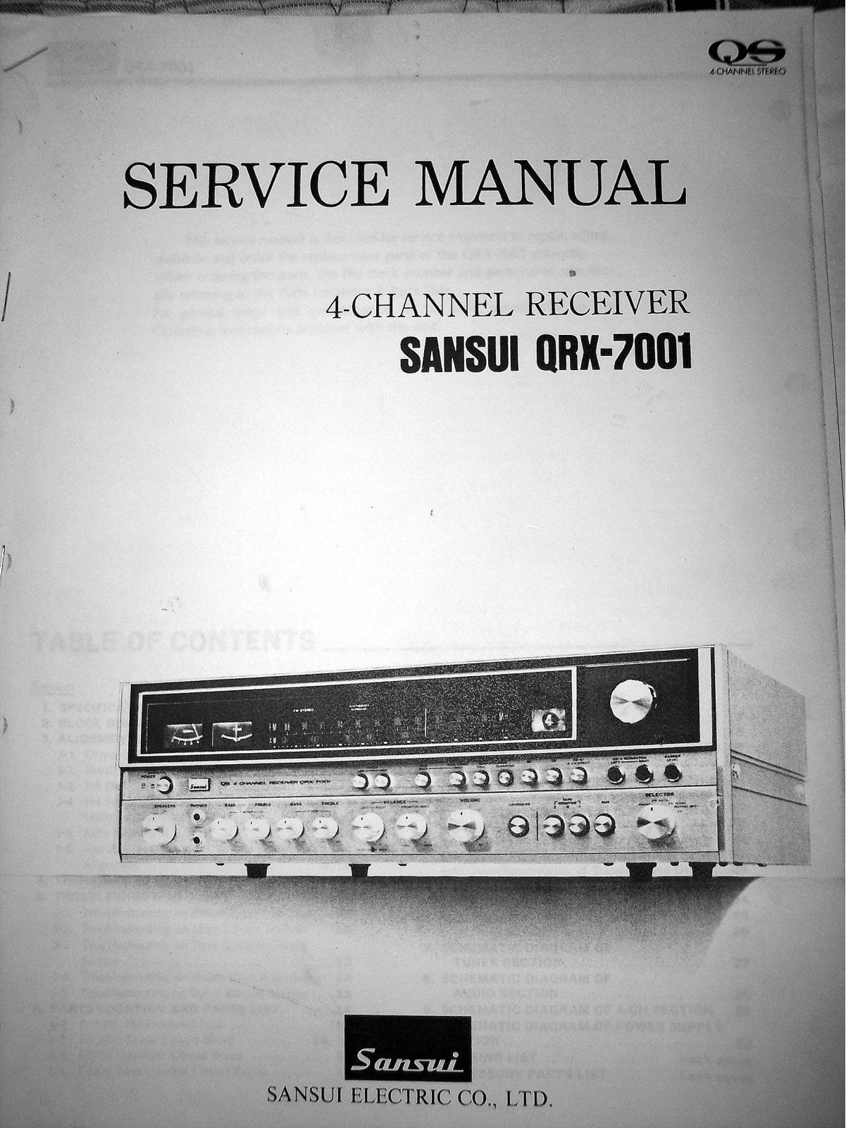 Sansui QRX-7001 Service manual