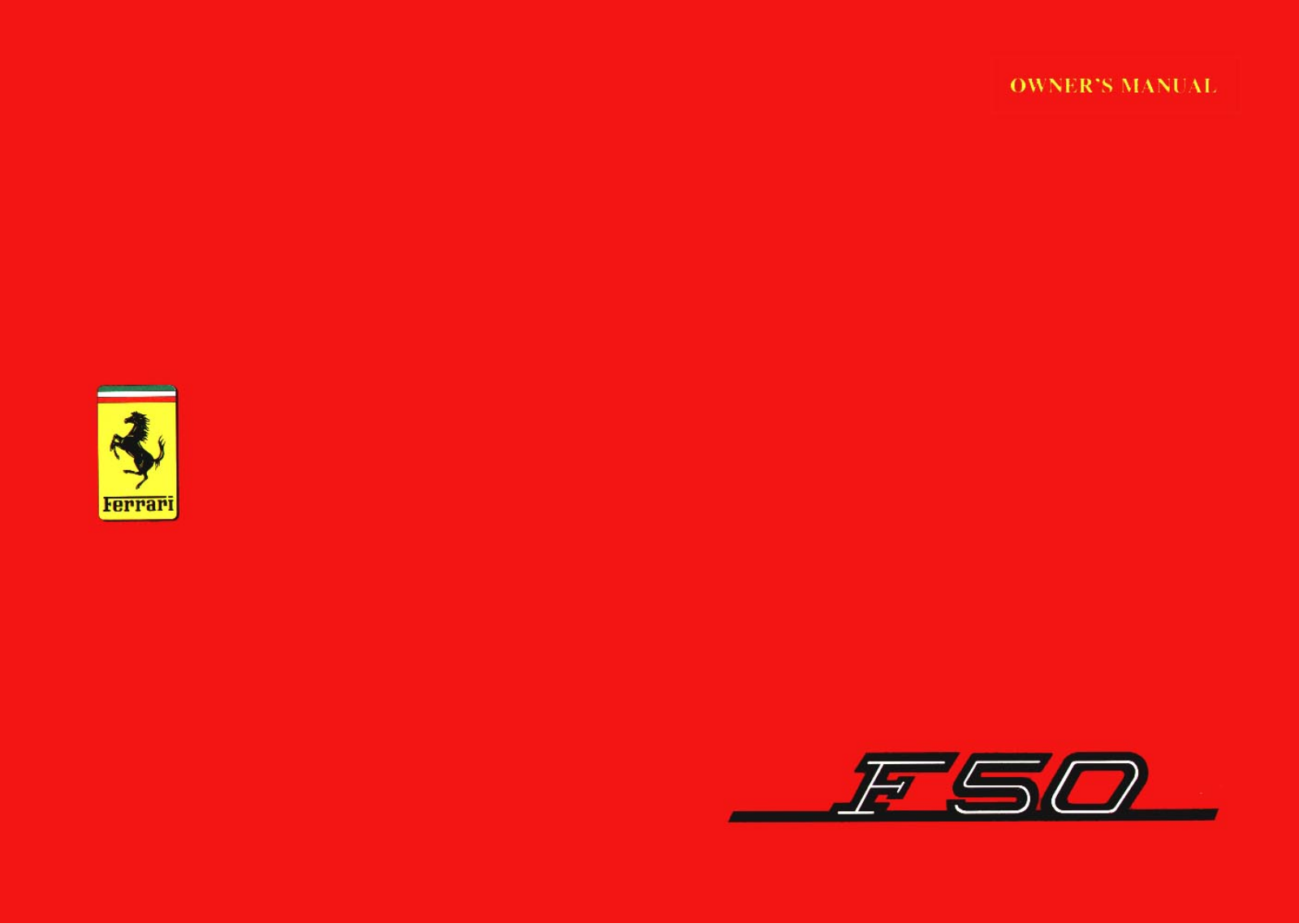 Ferrari F50-1995 User Manual