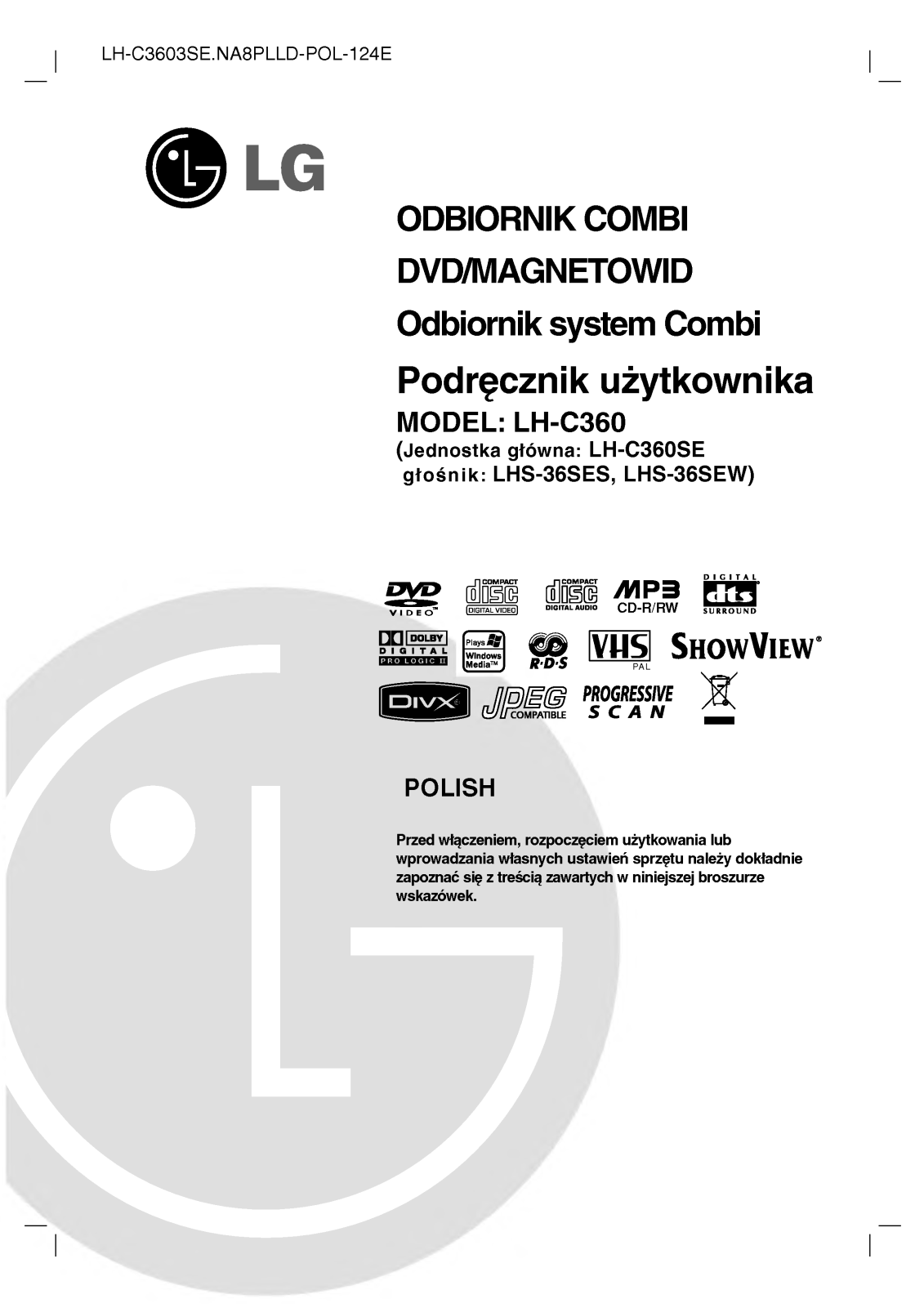 Lg LH-C360 User Manual