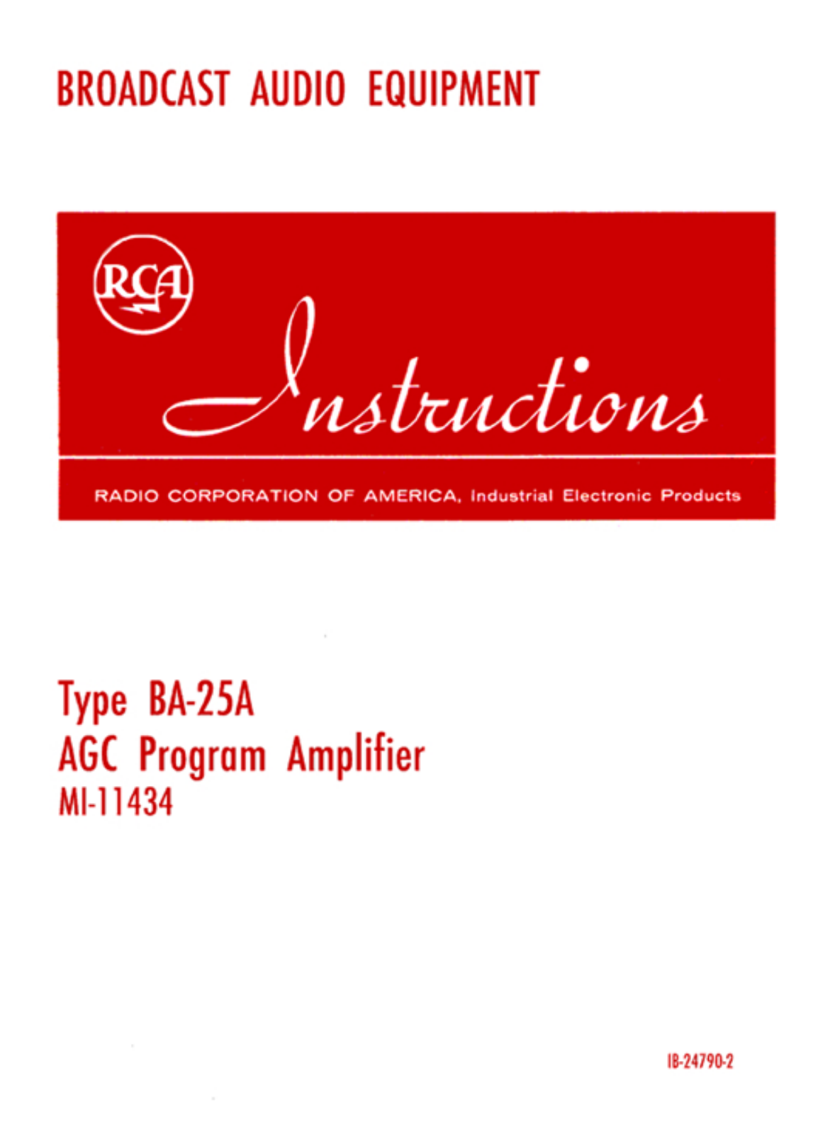 RCA BA-25A AGC Program Amplifier