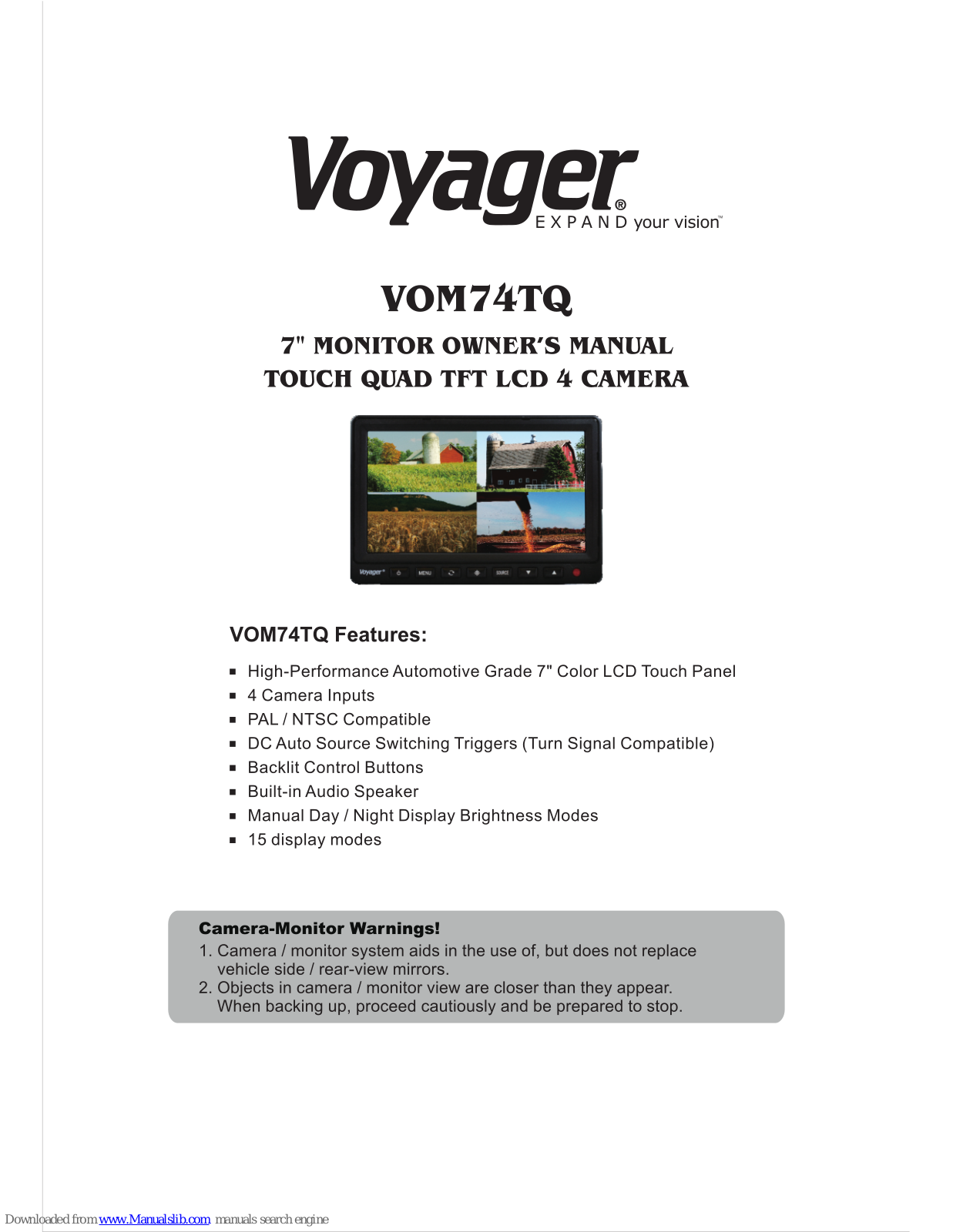 Voyager VOM74TQ Owner's Manual