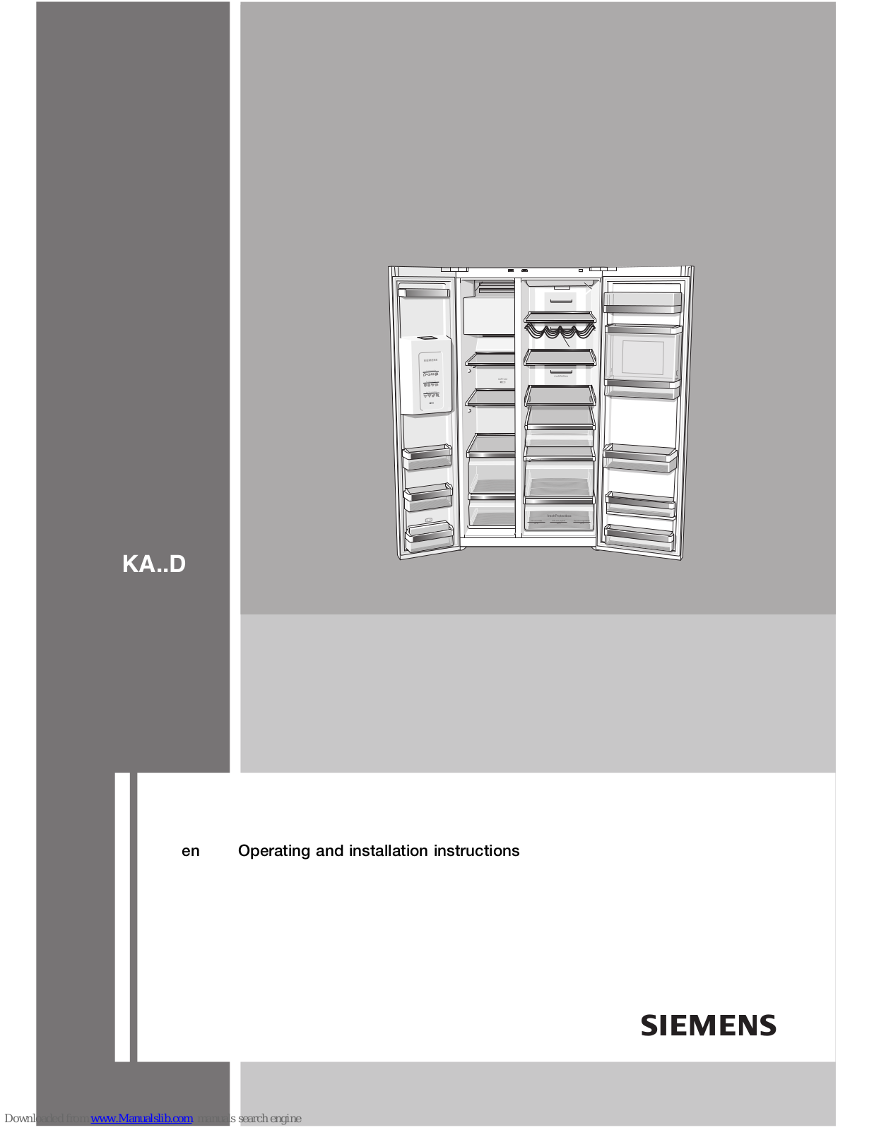 Siemens KA62DA71GB, KA62DS50GB, KA..D Operating And Installation Instructions