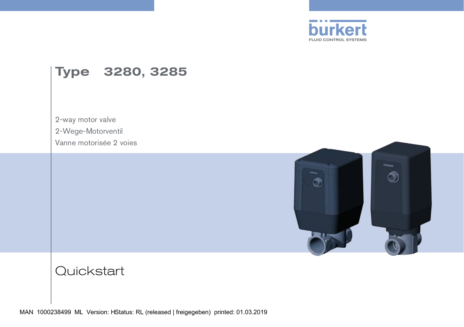 Burkert 3280, 3285 Quick Start Manual