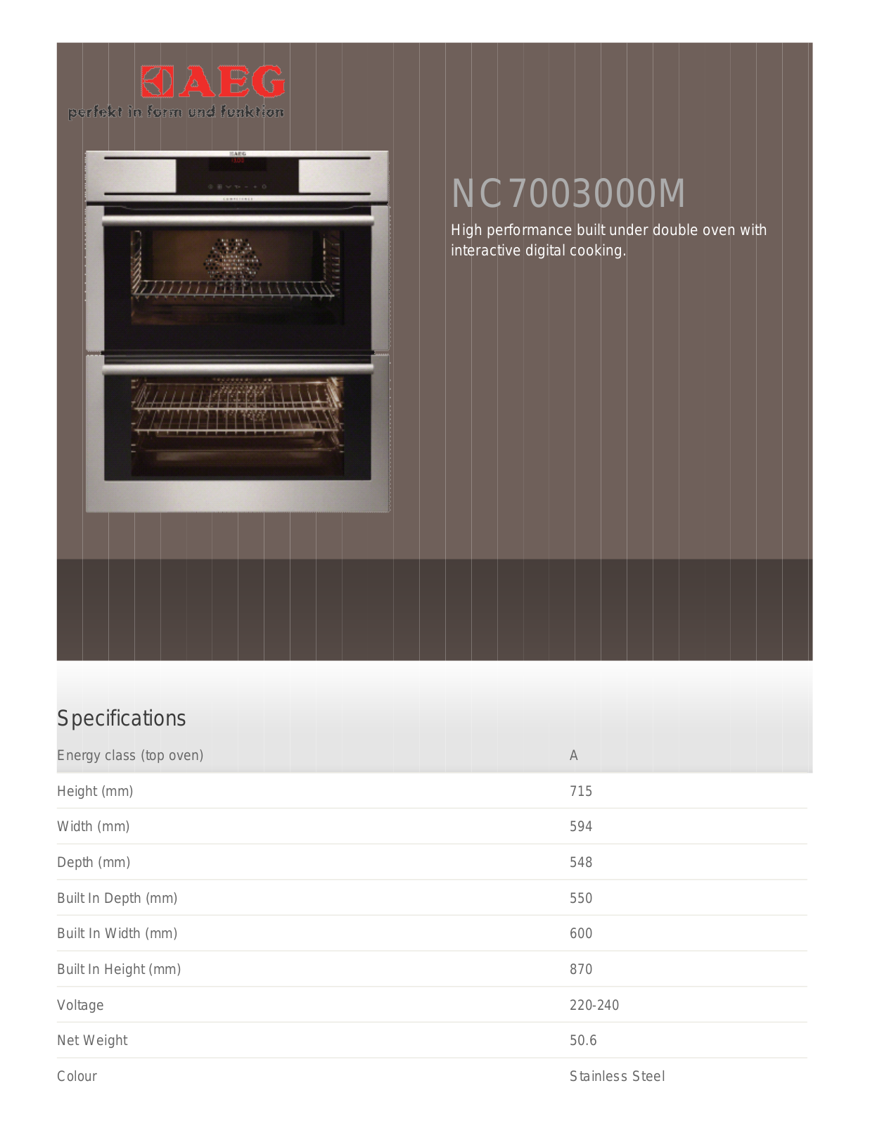 AEG DE4003000B User Manual