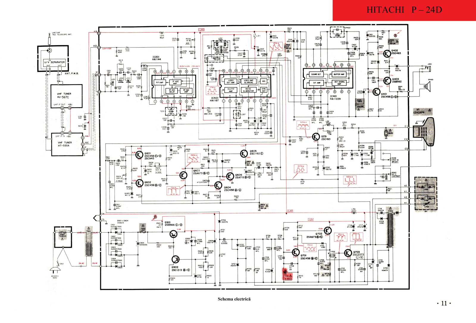 Hitachi P-24D Schematics