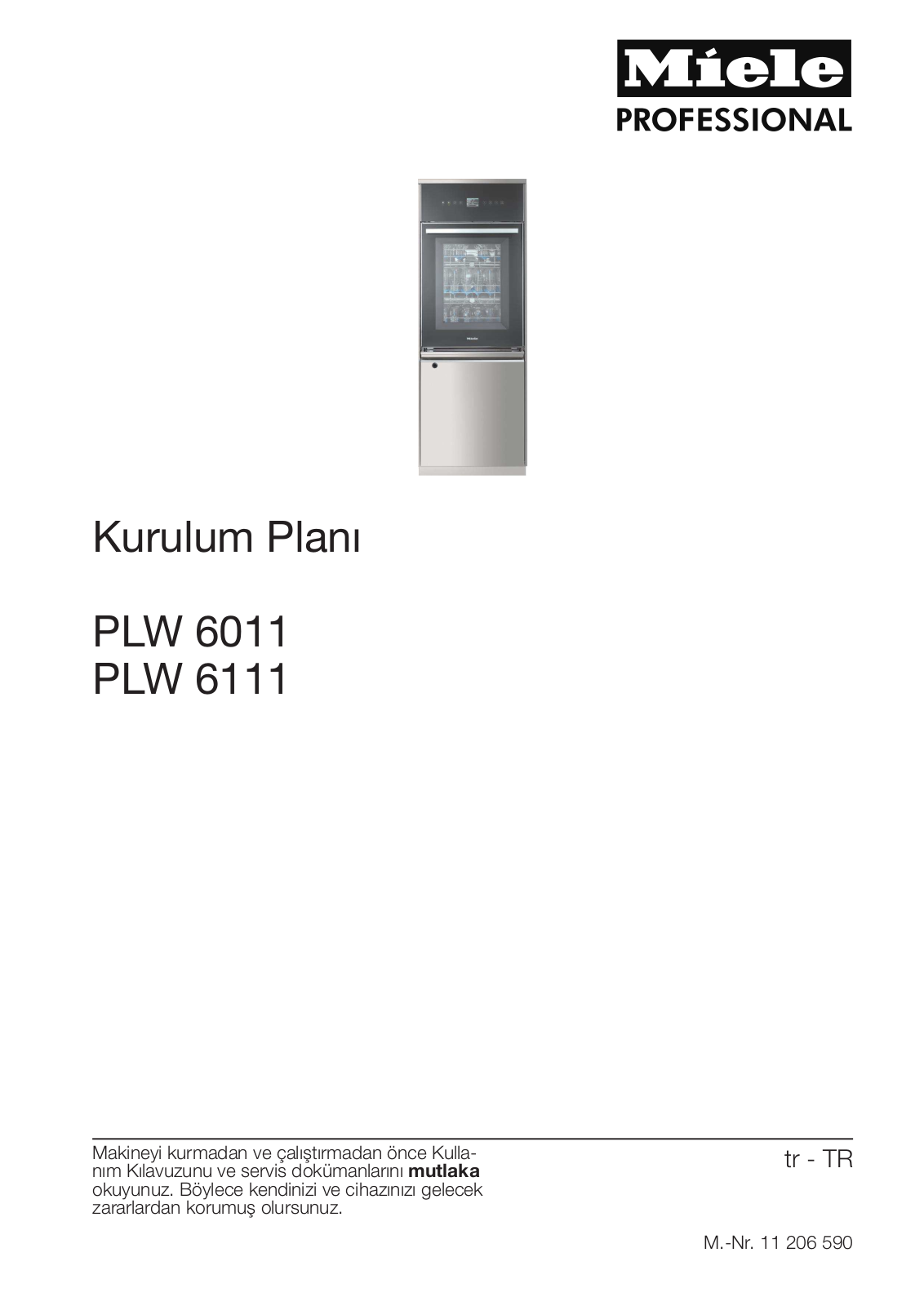 Miele PLW 6011, PLW 6111 Installation Plan