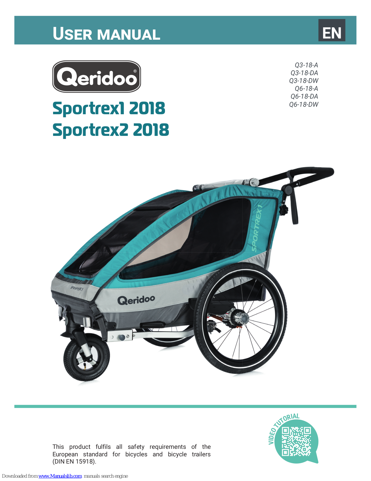 QERIDOO 2018 Sportrex1, 2018 Sportrex2 User Manual