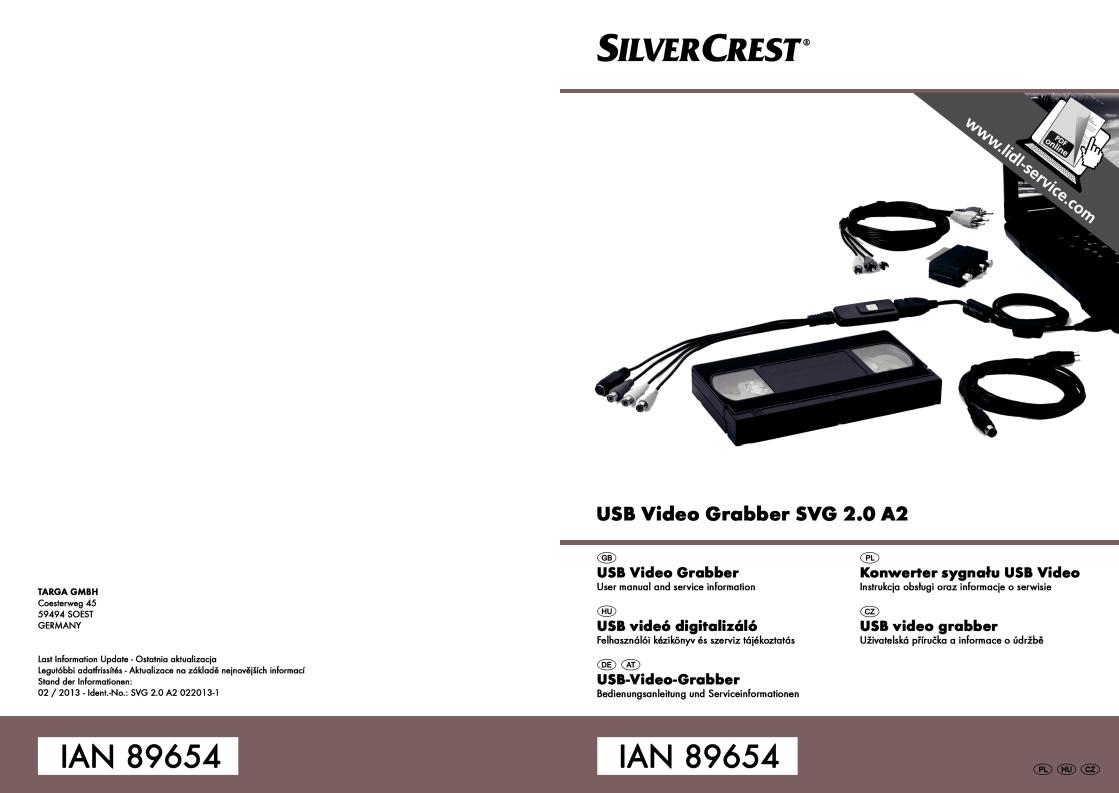 Silvercrest SVG 2.0 A2 User Manual