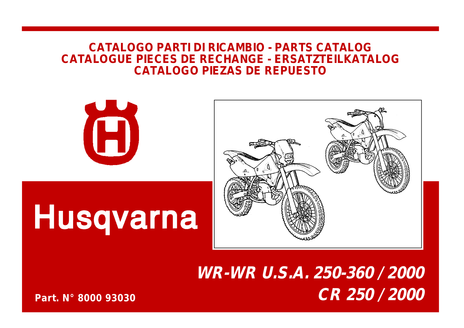 HUSQVARNA WR USA 250 User Manual