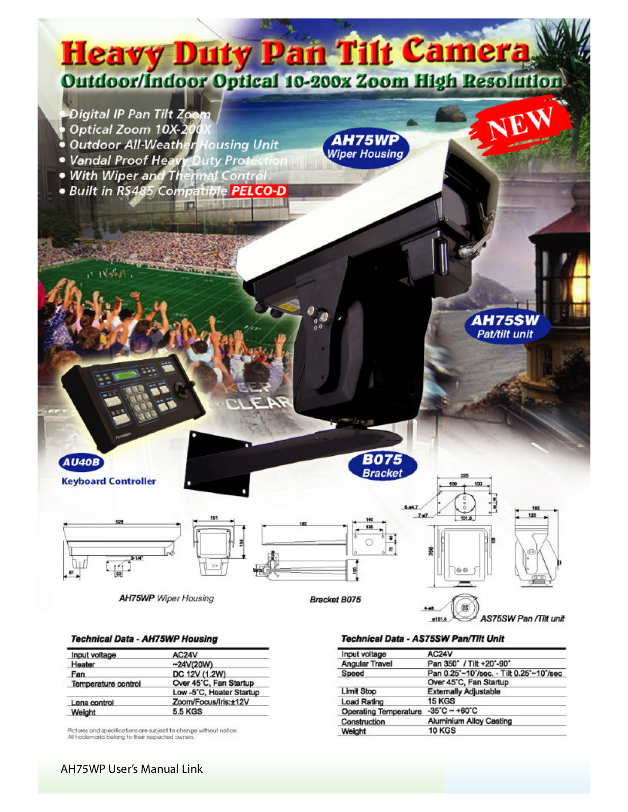 COP-USA AH75WP Specsheet