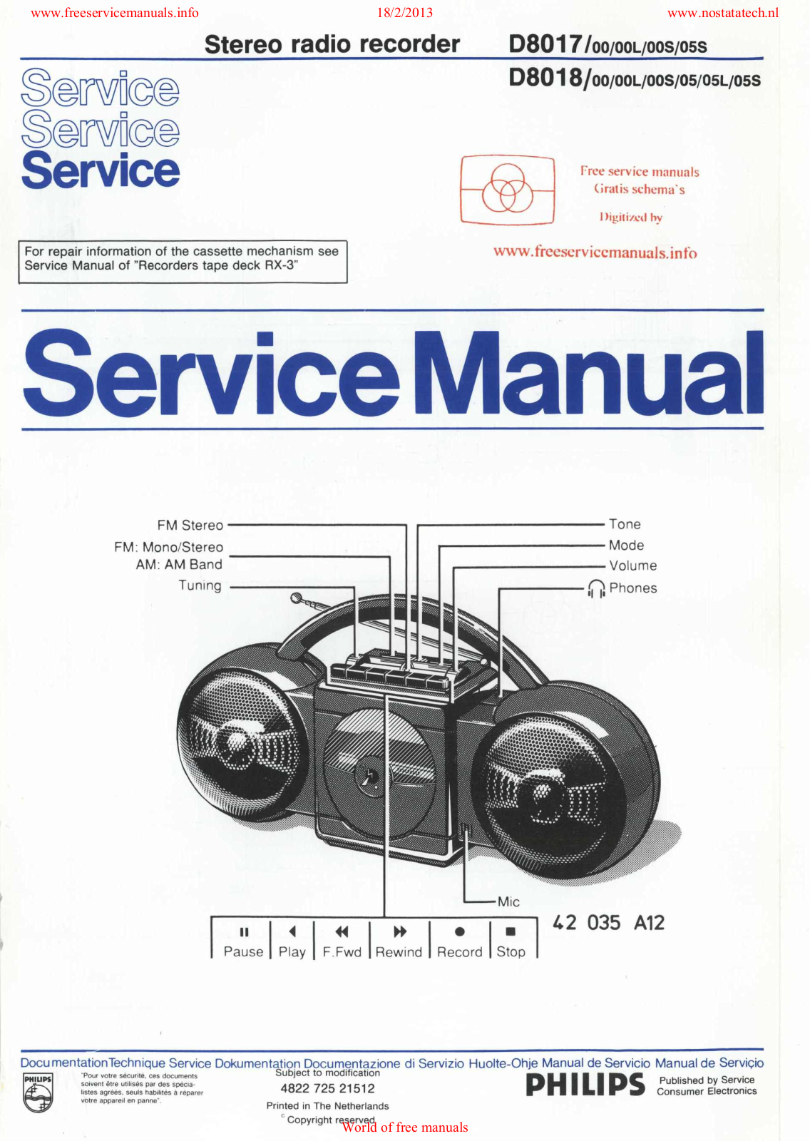 Philips d8017 Datasheet - ManualMachine.com