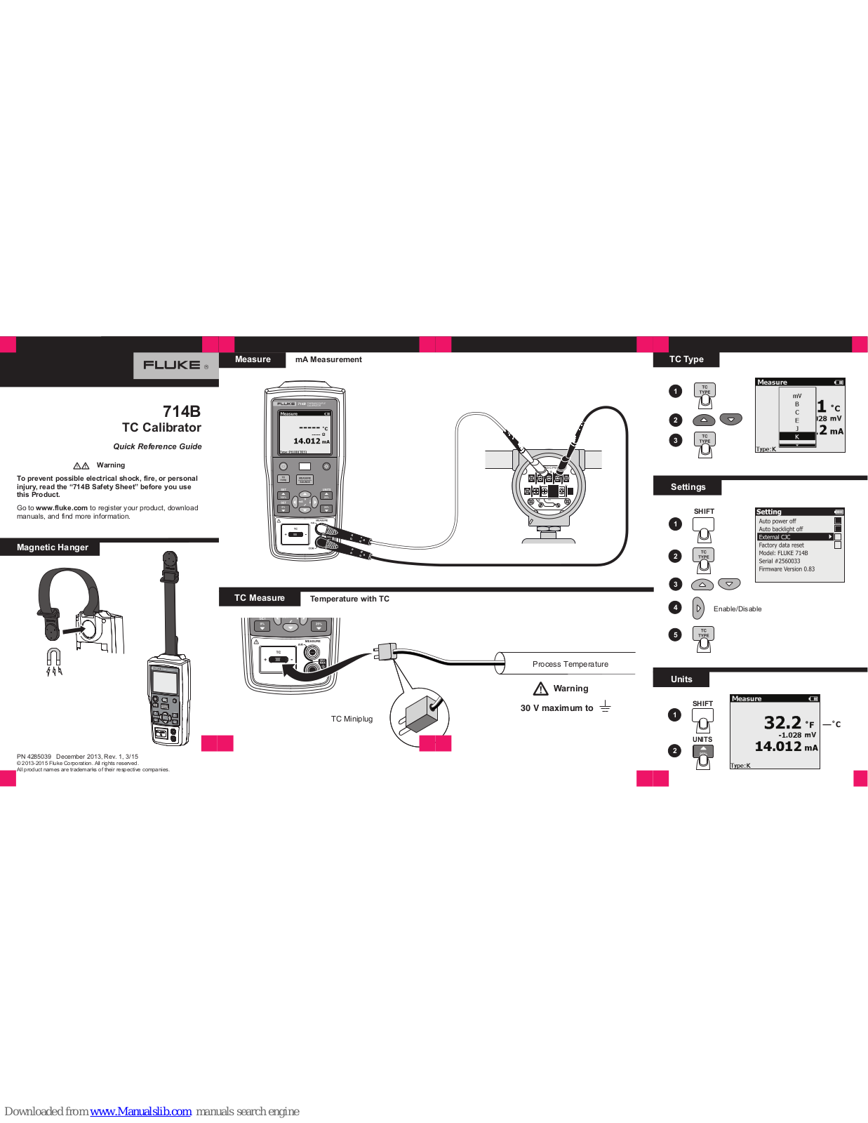Fluke 714C Quick Reference Manual - ManualMachine.com