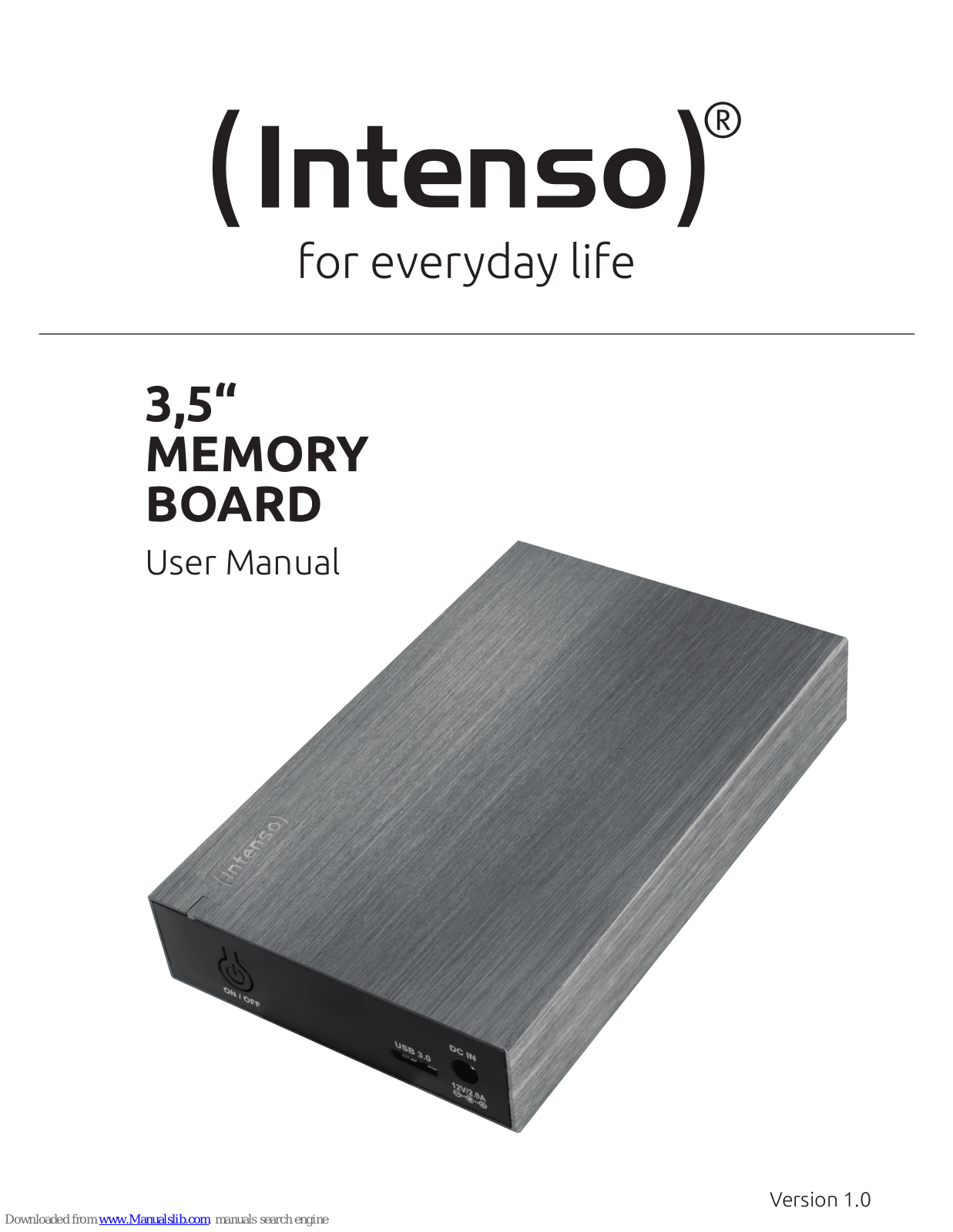 Intenso 3, 5“ MEMORY BOARD, 5“ MEMORY CENTER, 2, 5“ MEMORY CASE User Manual