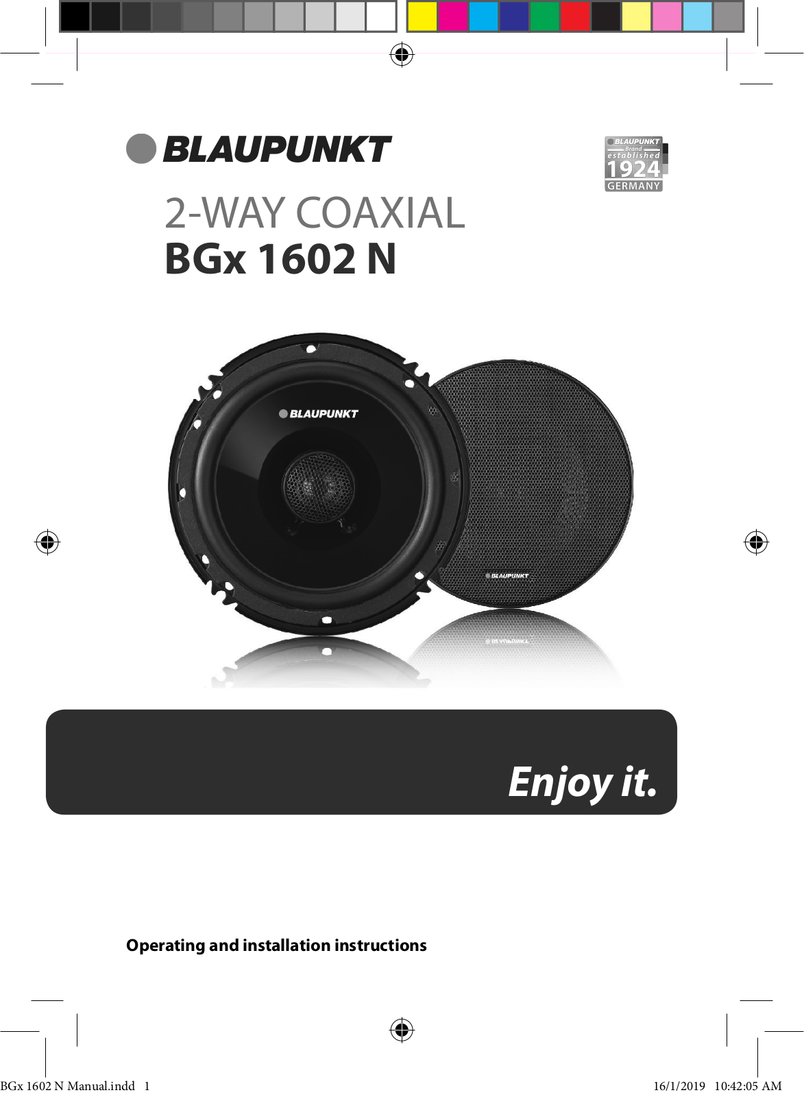 Blaupunkt BGX 1602 N User Manual