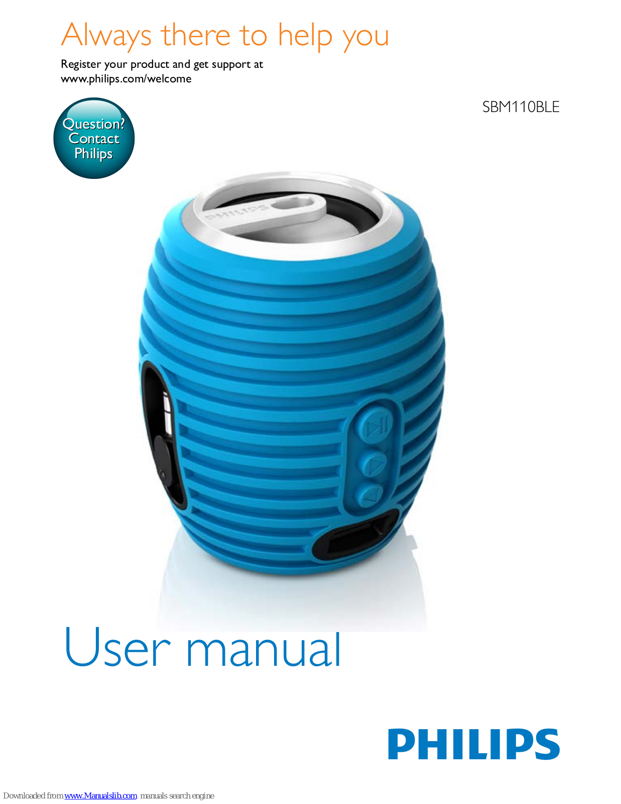 Philips SBM110BLE User Manual - ManualMachine.com