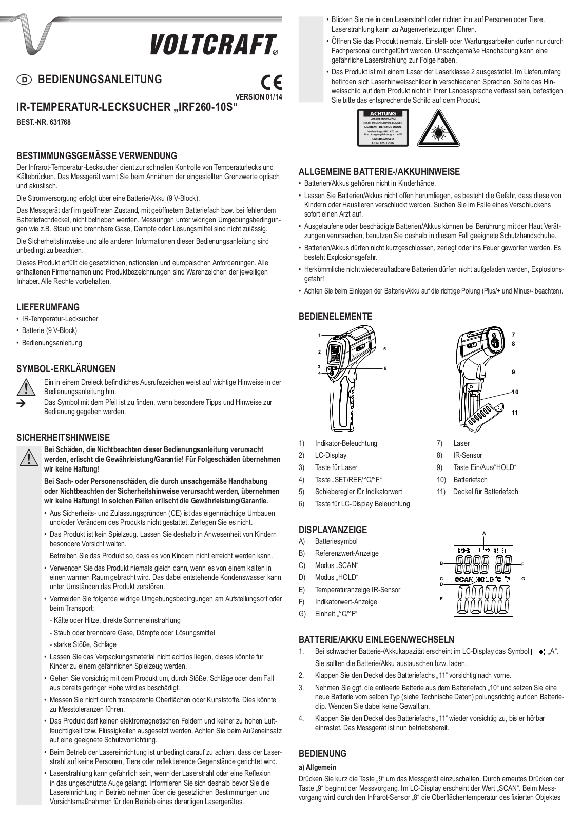 VOLTCRAFT IRF 260-10S User guide