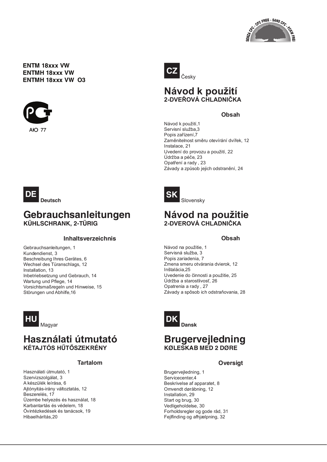 Hotpoint-Ariston ENTMH 18320 VW O3 User Manual