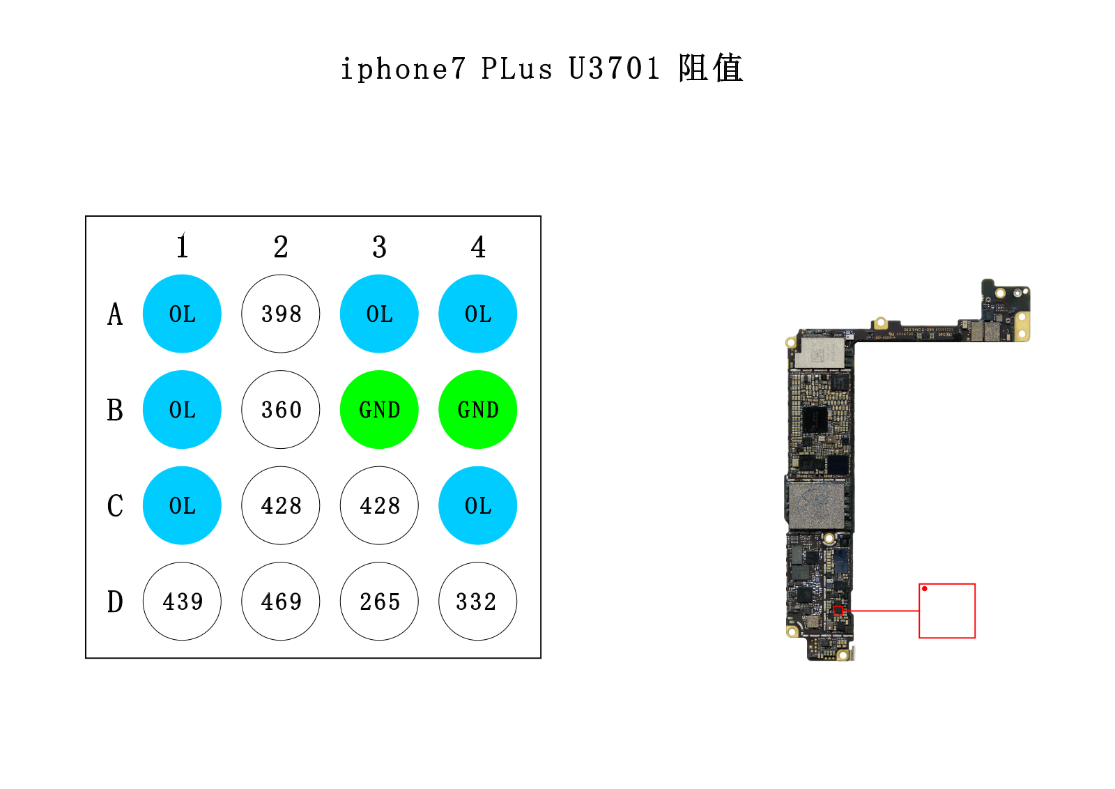 Apple iPhone 7 Plus Schematics U3701( Left backlight boost)