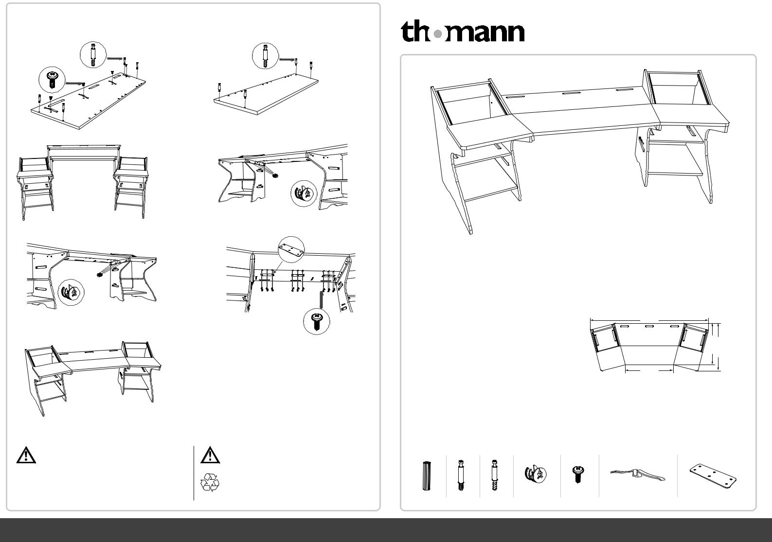 Thomann Exclusive Desk Assembly instructions