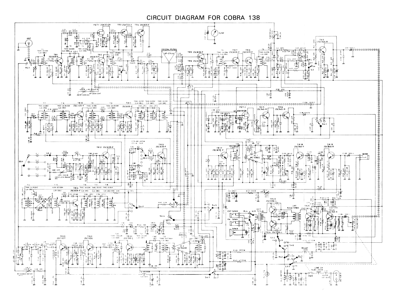 Cobra 138 Schematic