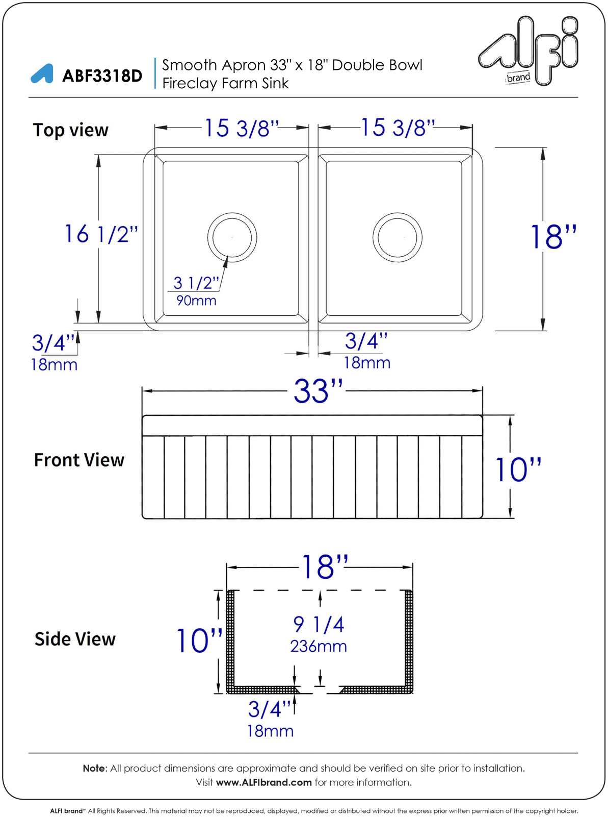 Alfi Brand NBT10201 Dimensions - ManualMachine.com