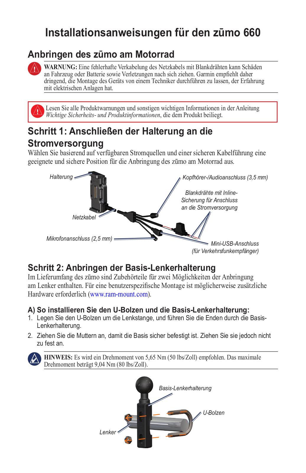 Garmin ZUMO 660 User Manual