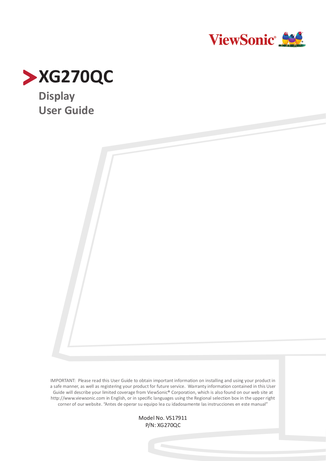 ViewSonic XG270QC User Manual