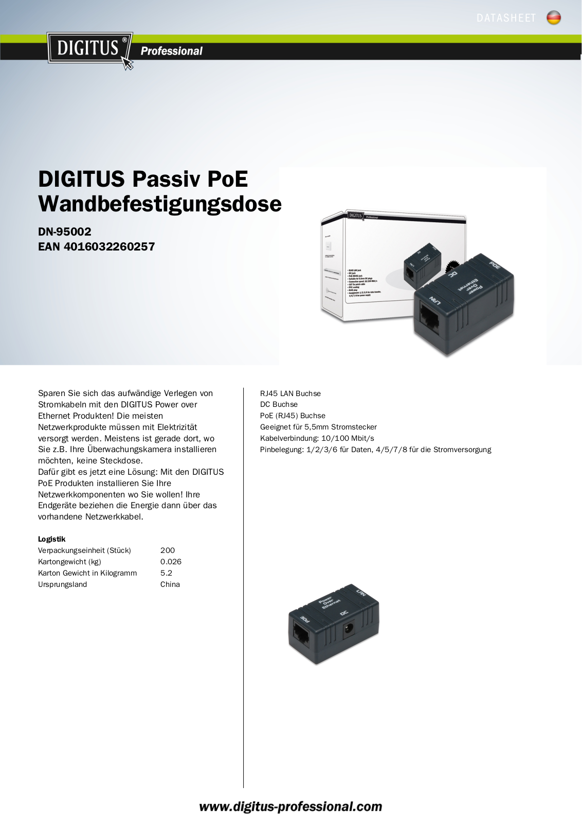 DIGITUS DIGITUS DN-95002 Datasheet - ManualMachine.com