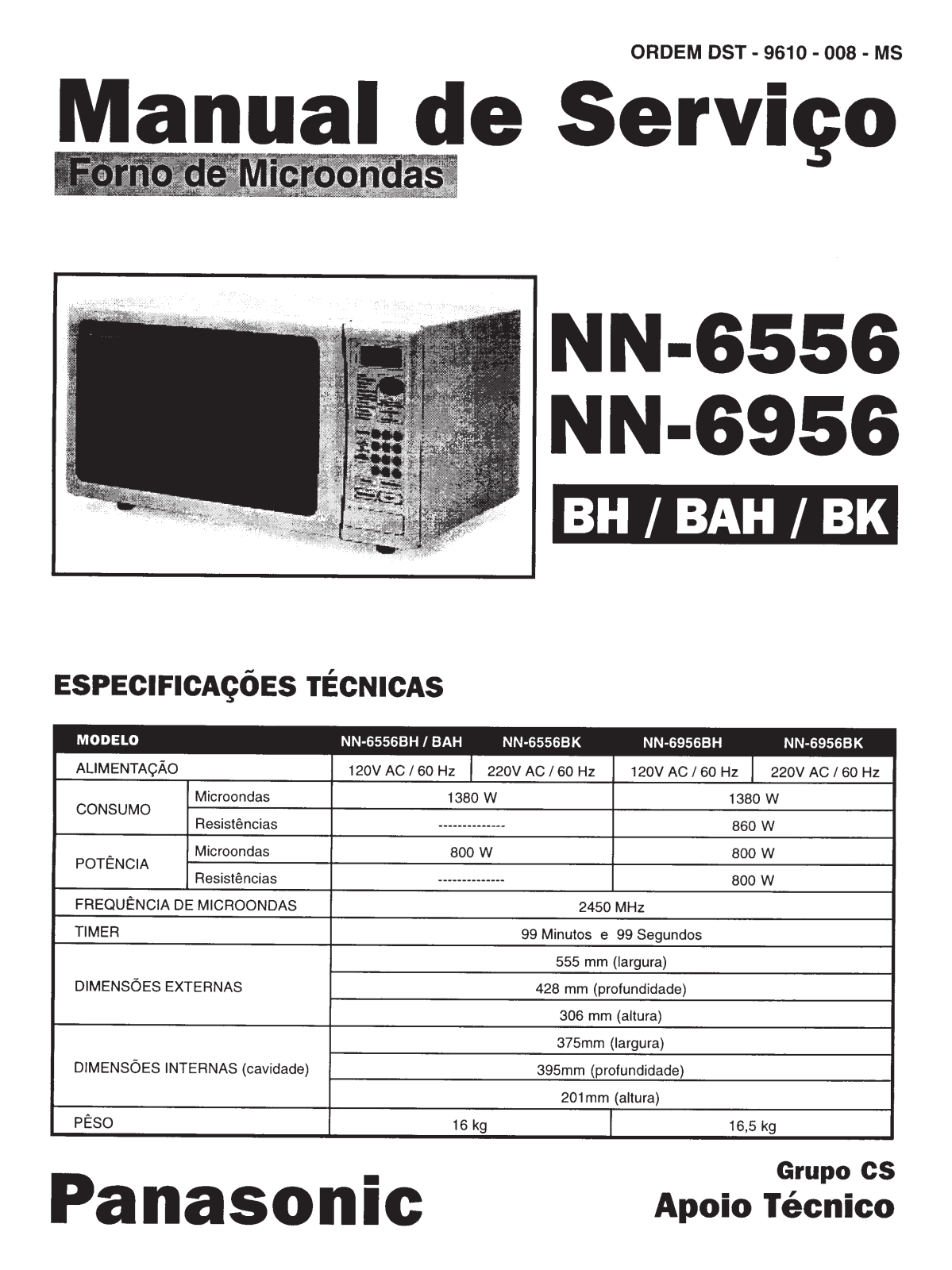 Panasonic NN-6956 Schematic
