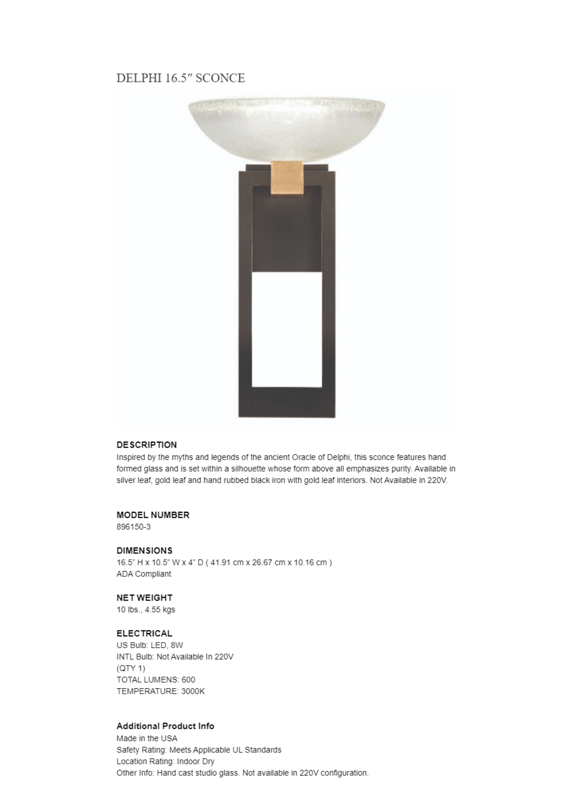 Fine Art Handcrafted Lighting XFA3363 Specifications - ManualMachine.com
