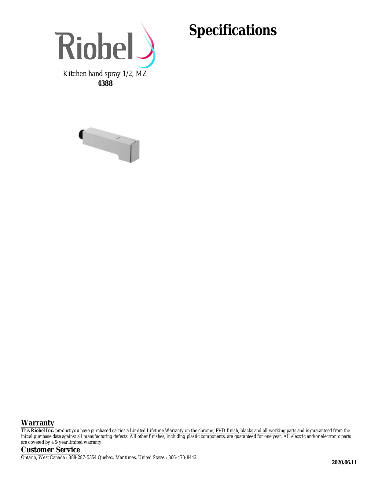 Riobel 4388SS Specifications - ManualMachine.com