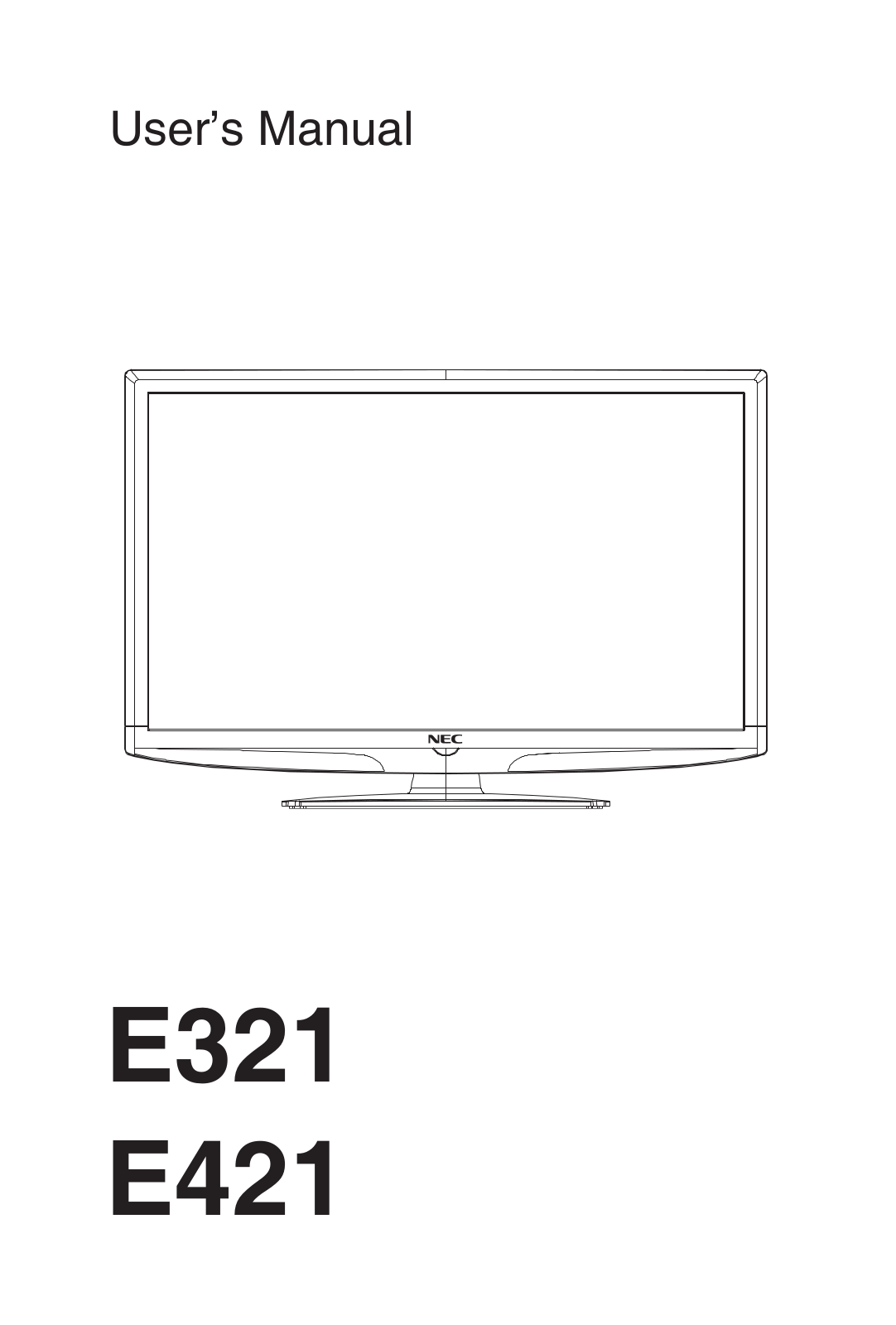 NEC E421 User's Manual