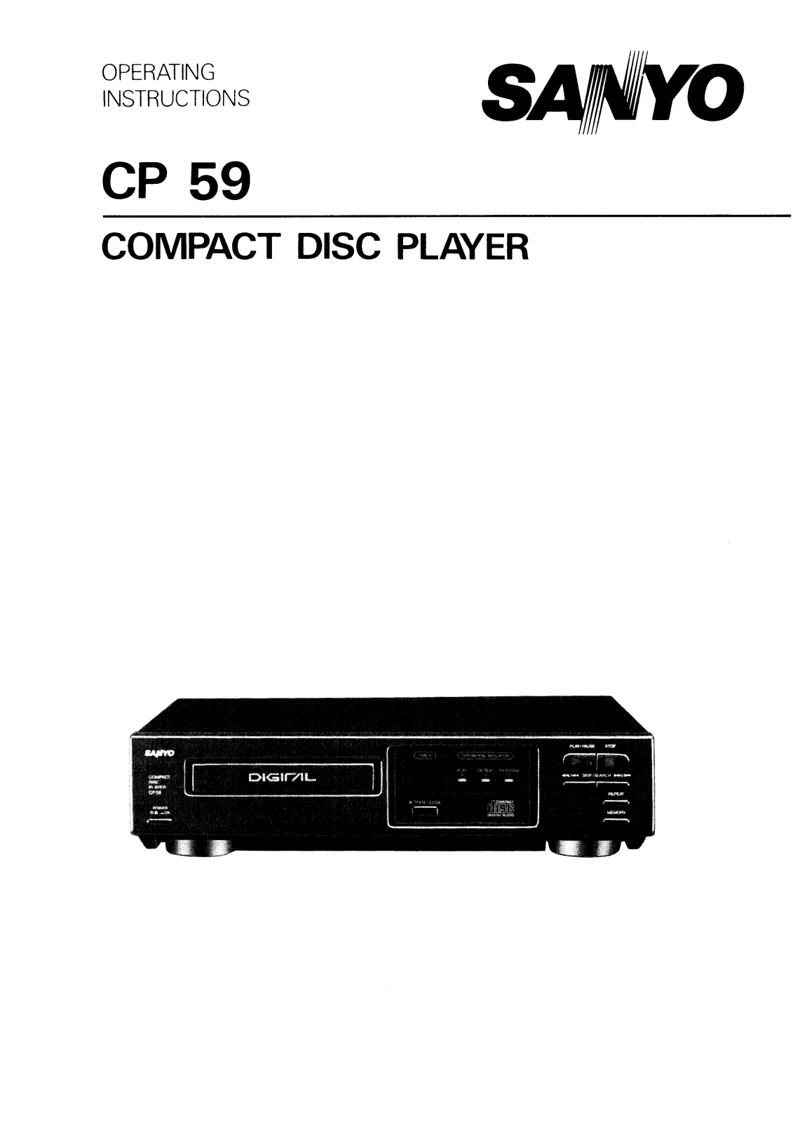 Sanyo CP 59 Instruction Manual