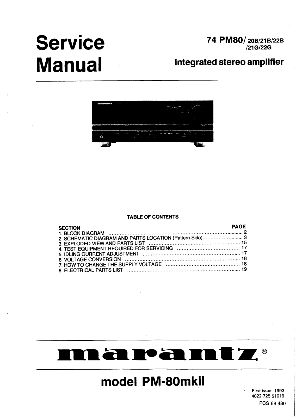 Marantz PM-80MkII Schematic