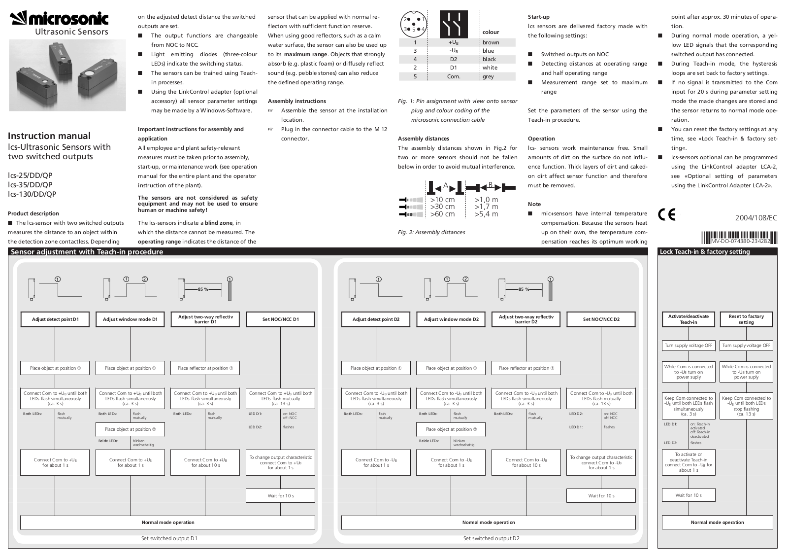 Microsonic lcs-25-DD-QP User Manual